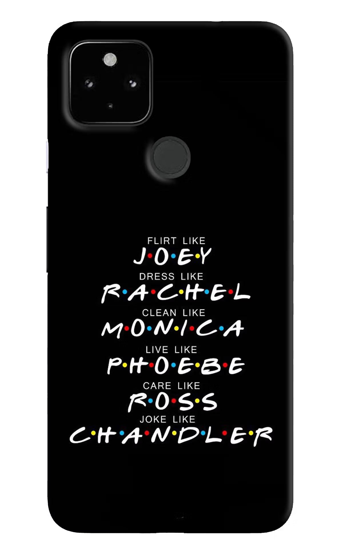 FRIENDS Character Google Pixel 4A Back Cover - FRIENDS Character Google Pixel 4A Hard Case Back Cover by Casekaro FRIENDS Character Google Pixel 4A Hard Case Back Cover by Casekaro