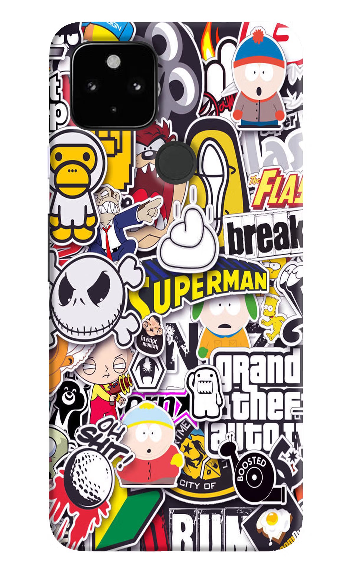 Sticker Bomb Google Pixel 4A Back Cover - Sticker Bomb Google Pixel 4A Hard Case Back Cover by Casekaro Sticker Bomb Google Pixel 4A Hard Case Back Cover by Casekaro