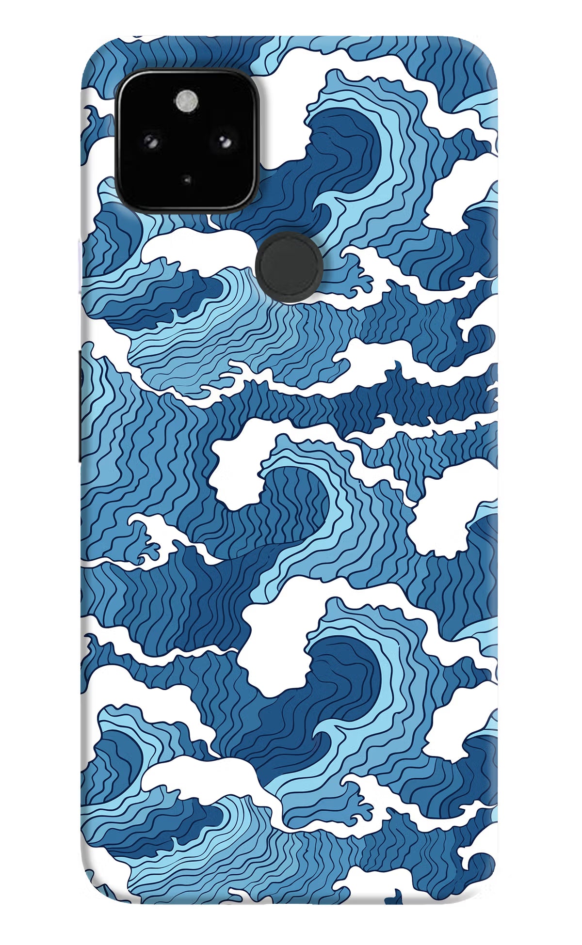 Blue Waves Google Pixel 4A Back Cover - Blue Waves Google Pixel 4A Hard Case Back Cover by Casekaro Blue Waves Google Pixel 4A Hard Case Back Cover by Casekaro