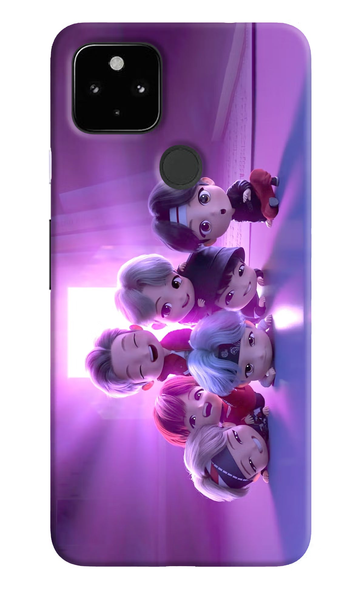 BTS Chibi Google Pixel 4A Back Cover - BTS Chibi Google Pixel 4A Hard Case Back Cover by Casekaro BTS Chibi Google Pixel 4A Hard Case Back Cover by Casekaro