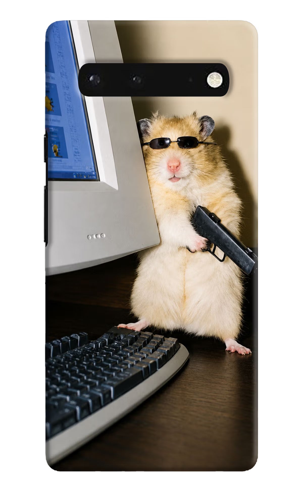 Hacker Hamster Google Pixel 6 Back Cover - Hacker Hamster Google Pixel 6 Back Cover Hacker Hamster Google Pixel 6 Back Cover