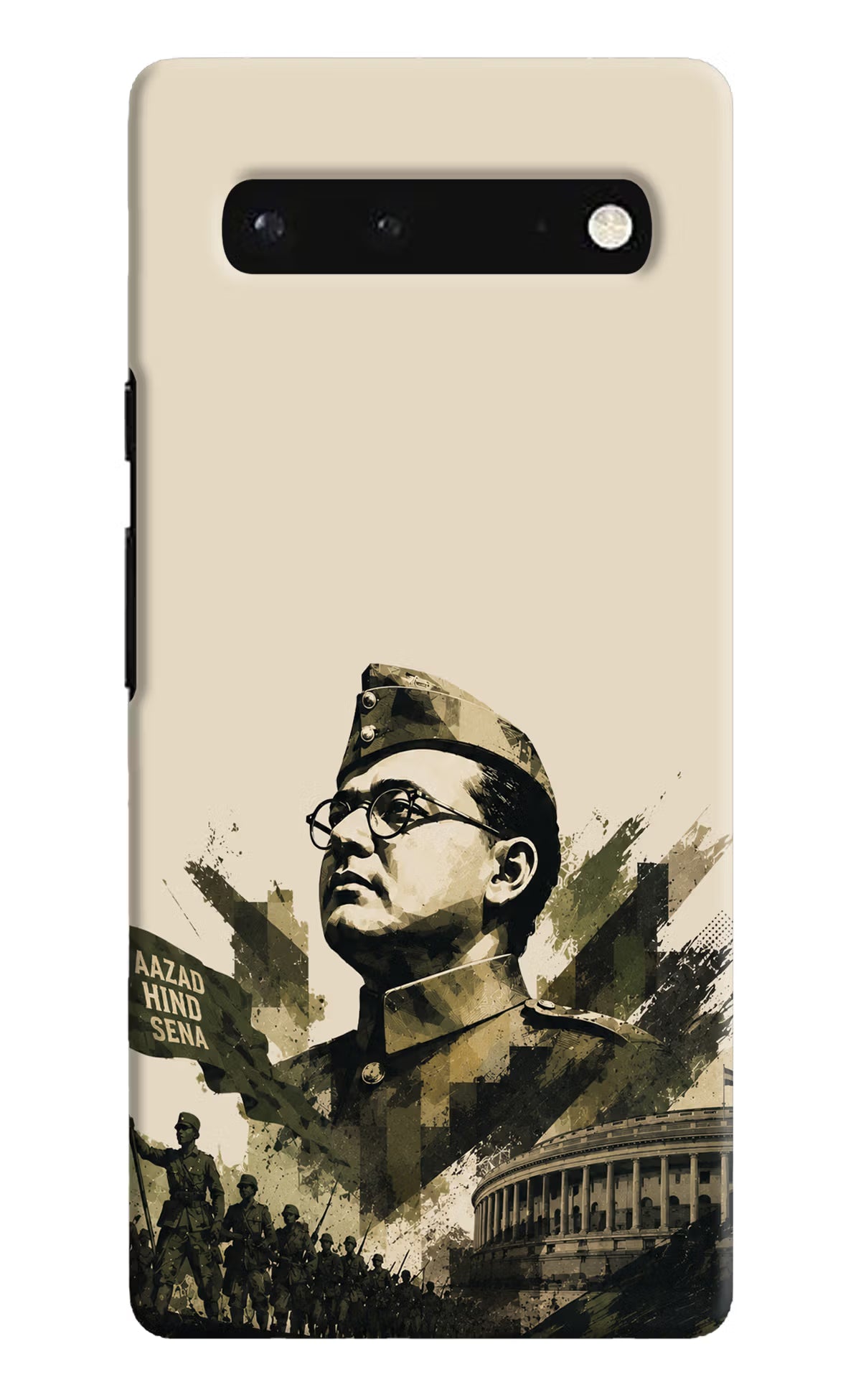 Netaji Rising Google Pixel 6 Back Cover - Netaji Rising Google Pixel 6 Back Cover Netaji Rising Google Pixel 6 Back Cover