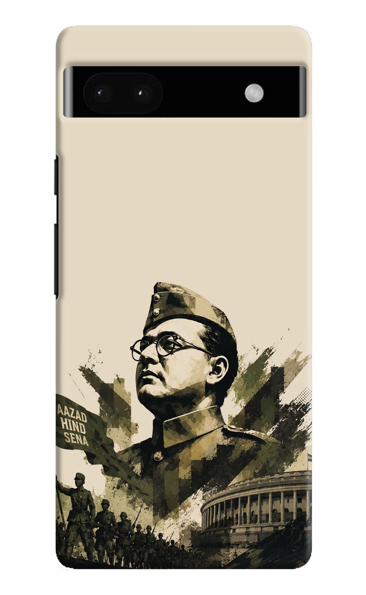 Netaji Rising Google Pixel 6A Back Cover - Netaji Rising Google Pixel 6A Back Cover Netaji Rising Google Pixel 6A Back Cover