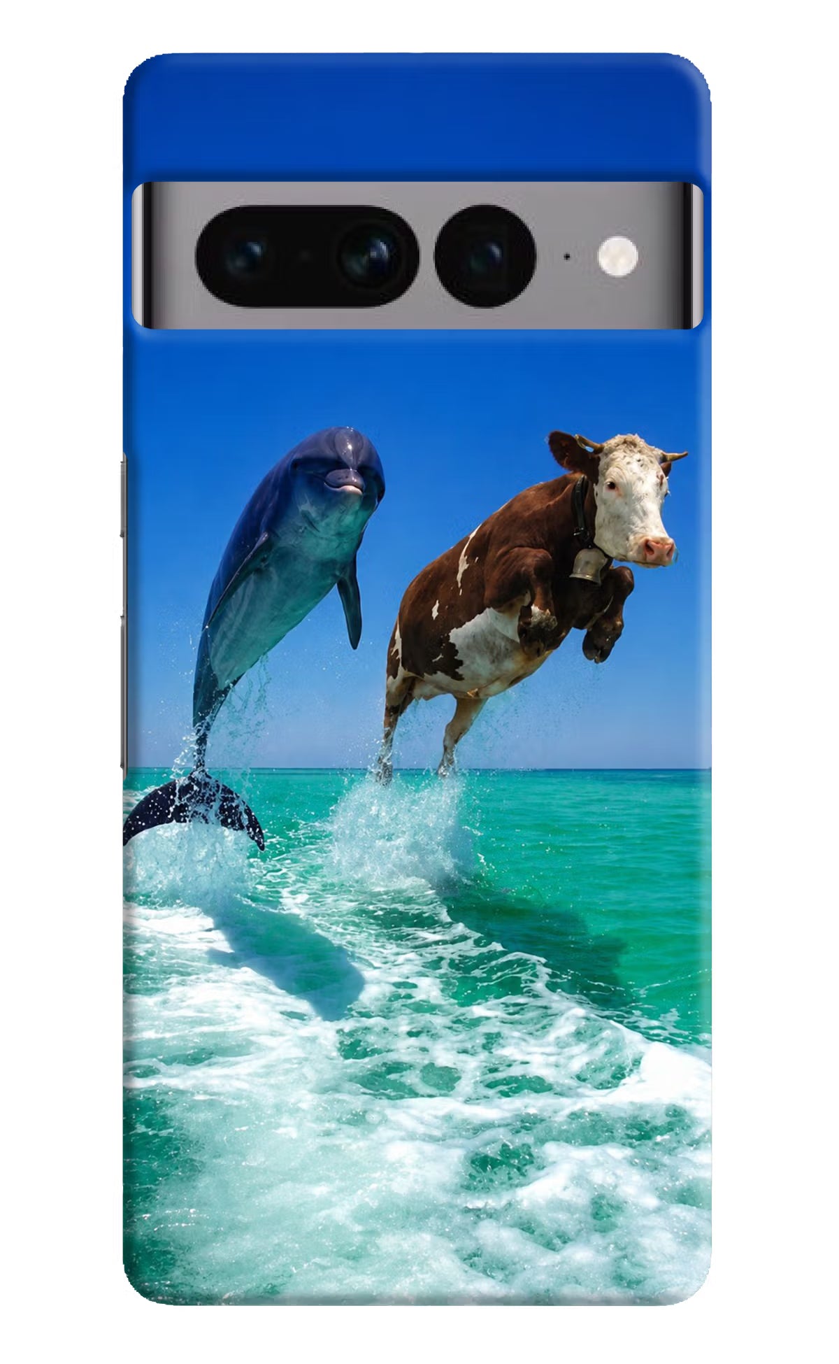 Dolphin vs Cow Google Pixel 7 Pro Back Cover - Dolphin vs Cow Google Pixel 7 Pro Back Cover Dolphin vs Cow Google Pixel 7 Pro Back Cover