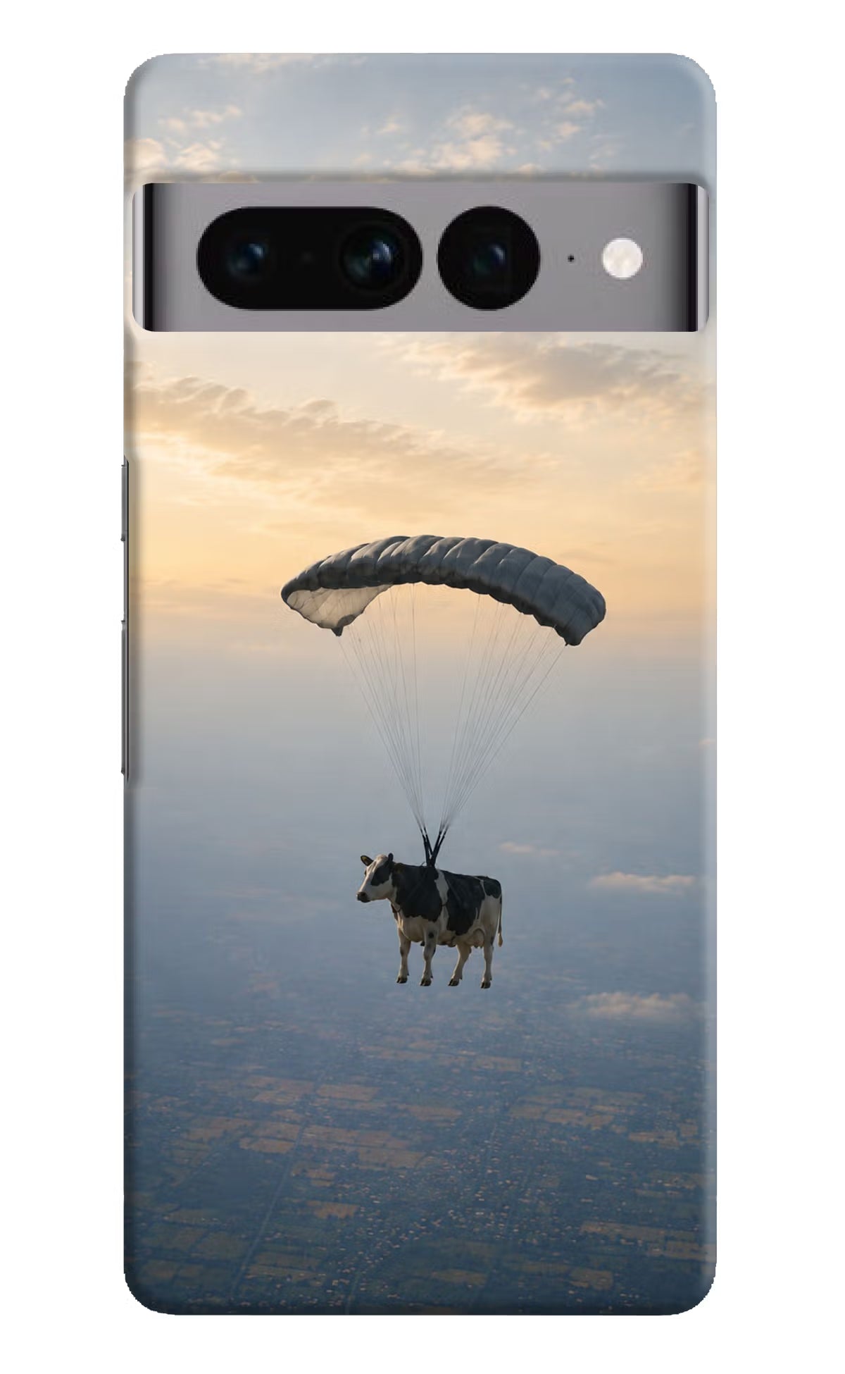 Skydiving Cow Google Pixel 7 Pro Back Cover - Skydiving Cow Google Pixel 7 Pro Back Cover Skydiving Cow Google Pixel 7 Pro Back Cover