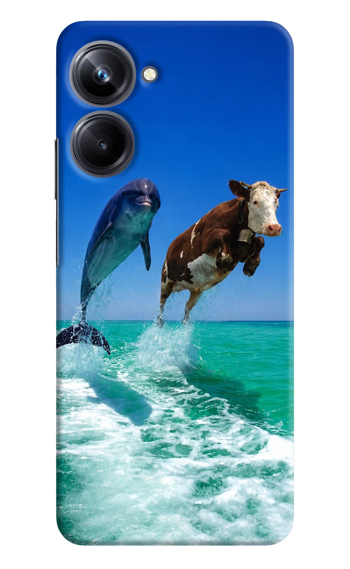 Dolphin vs Cow Realme 10 Pro 5G Back Cover - Dolphin vs Cow Realme 10 Pro 5G Back Cover Dolphin vs Cow Realme 10 Pro 5G Back Cover