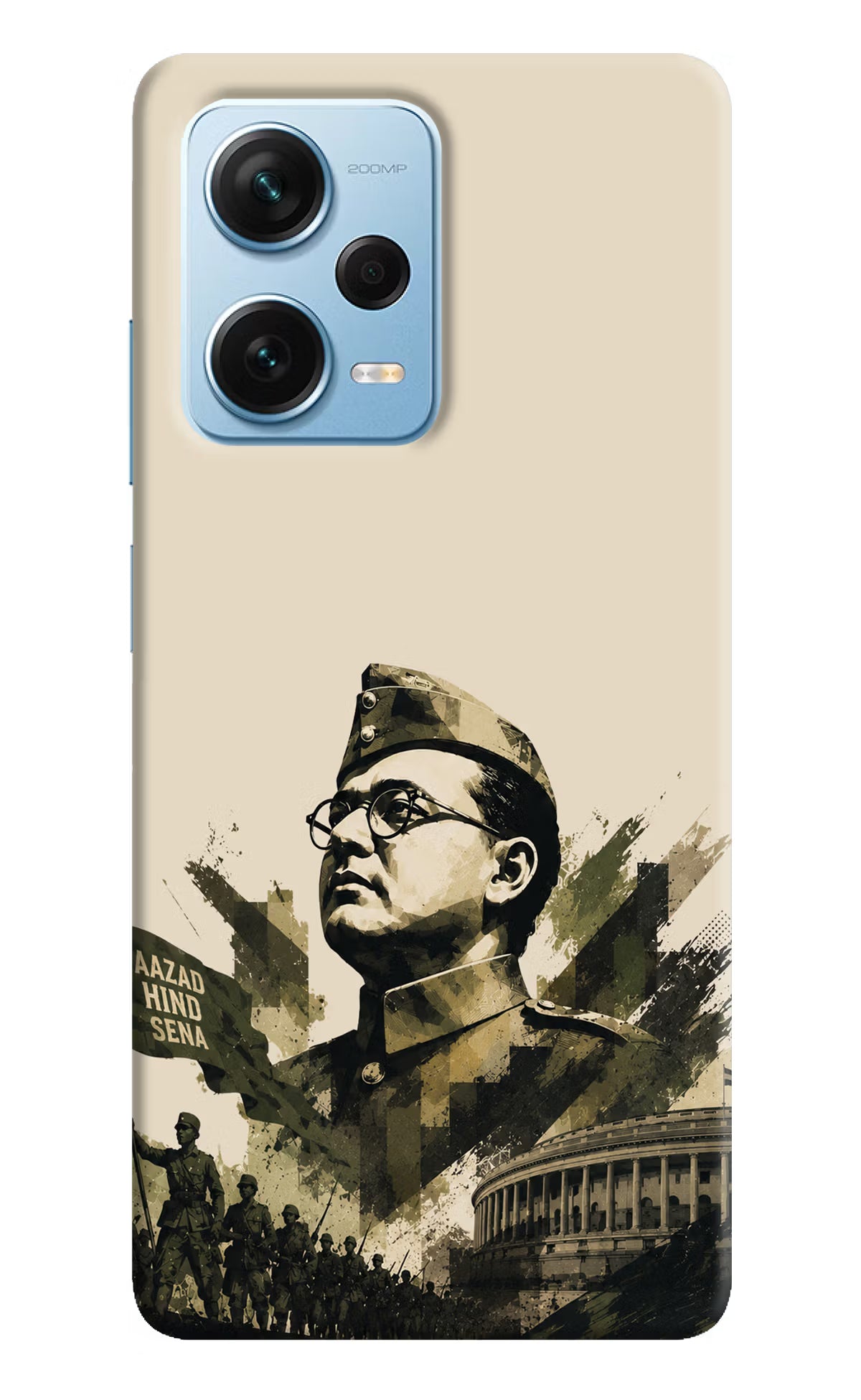 Netaji Rising Redmi Note 12 Pro+ 5G Back Cover - Netaji Rising Redmi Note 12 Pro+ 5G Back Cover Netaji Rising Redmi Note 12 Pro+ 5G Back Cover