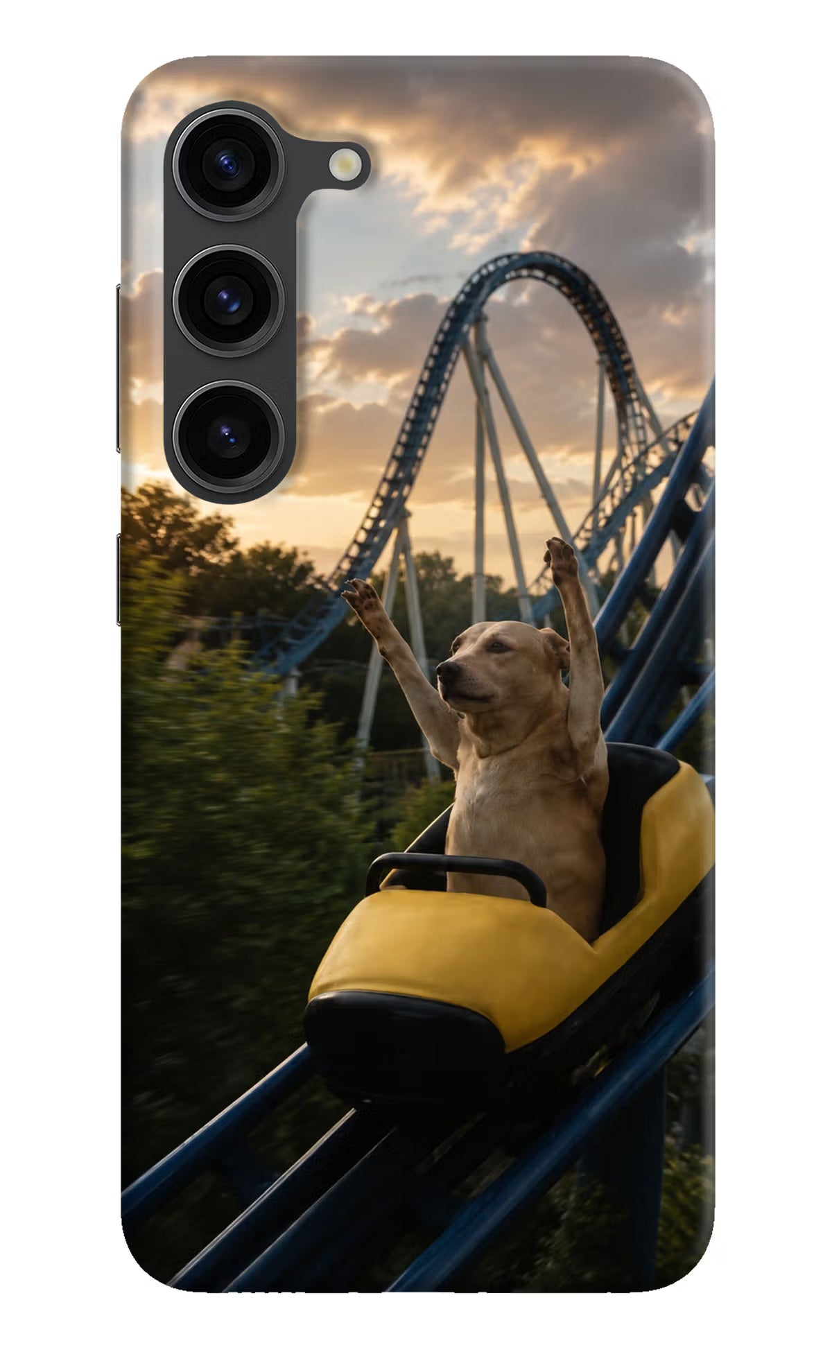 Rollercoaster Dog Samsung S23 Plus Back Cover - Rollercoaster Dog Samsung S23 Plus Back Cover Rollercoaster Dog Samsung S23 Plus Back Cover