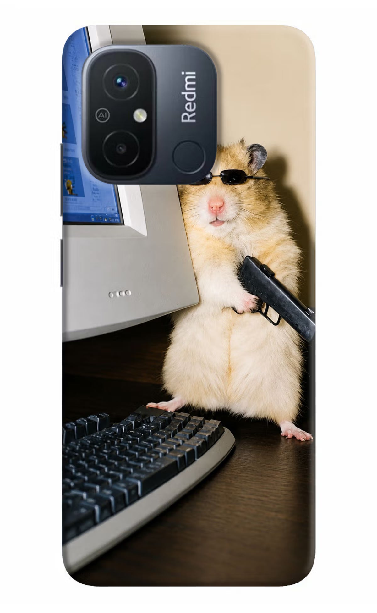 Hacker Hamster Redmi 12C Back Cover - Hacker Hamster Redmi 12C Back Cover Hacker Hamster Redmi 12C Back Cover