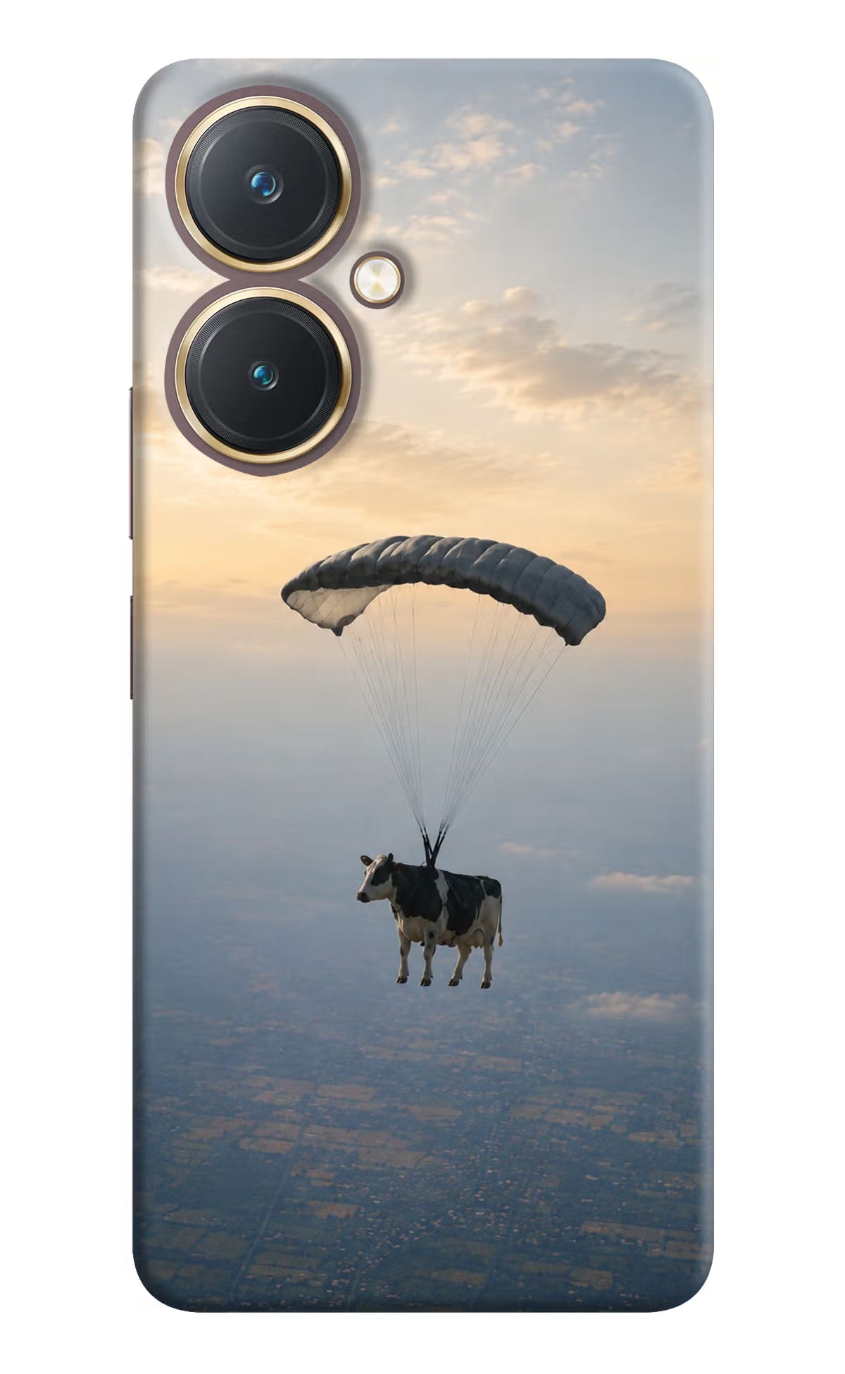 Skydiving Cow Vivo Y27 Back Cover - Skydiving Cow Vivo Y27 Back Cover Skydiving Cow Vivo Y27 Back Cover