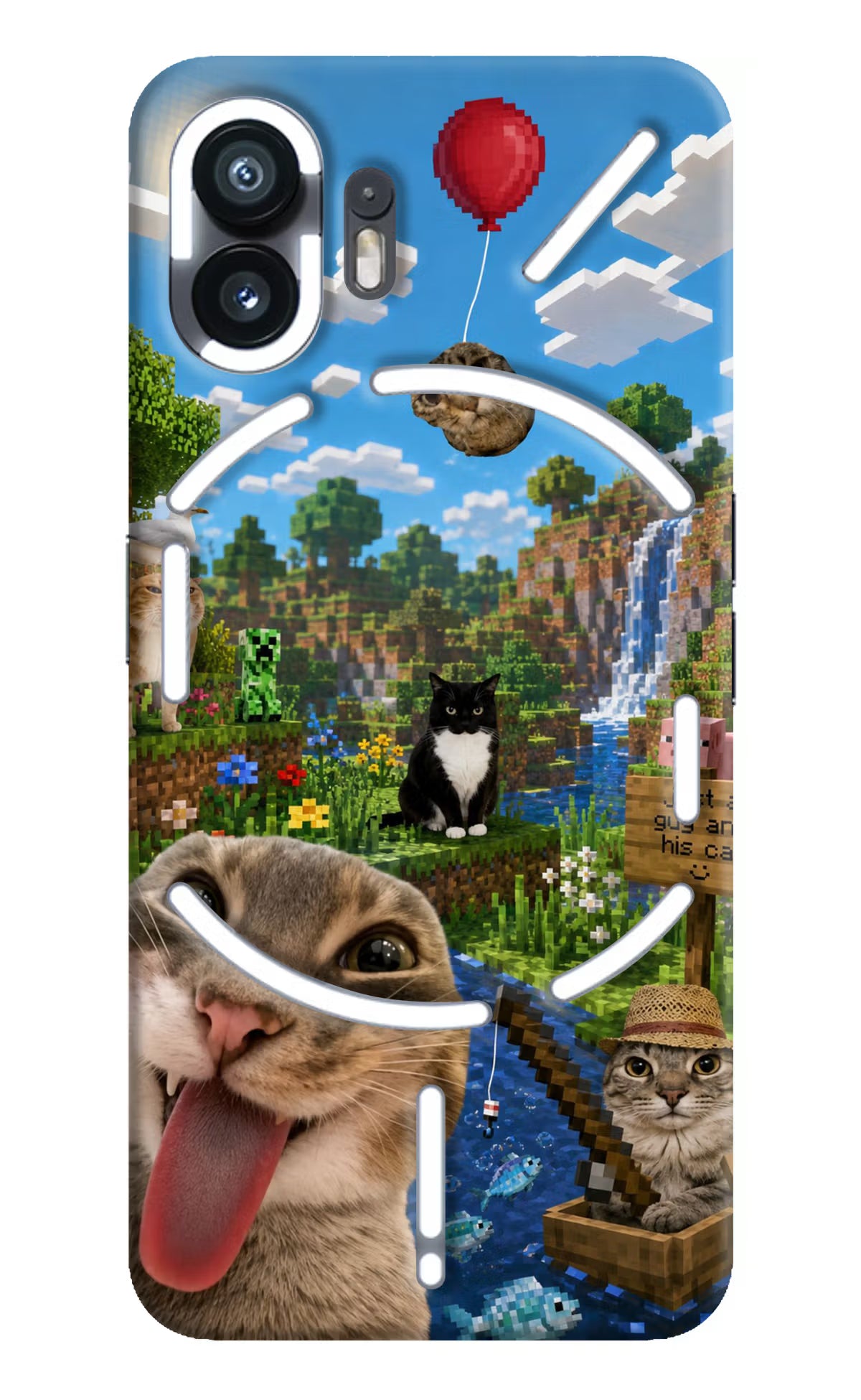 Minecraft Cat Chaos Nothing Phone 2 Back Cover - Minecraft Cat Chaos Nothing Phone 2 Back Cover Minecraft Cat Chaos Nothing Phone 2 Back Cover