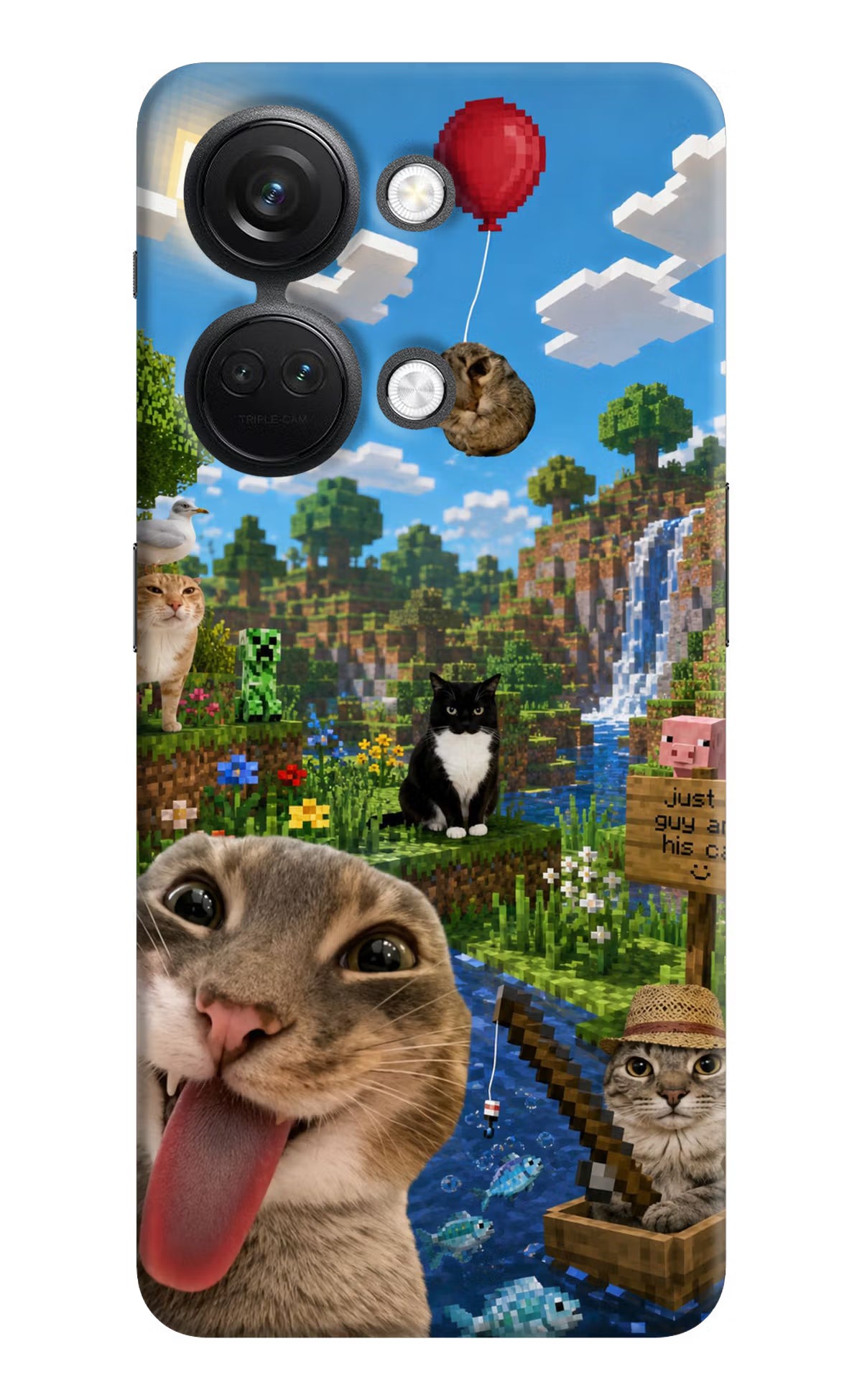 Minecraft Cat Chaos OnePlus Nord 3 5G Back Cover - Minecraft Cat Chaos OnePlus Nord 3 5G Back Cover Minecraft Cat Chaos OnePlus Nord 3 5G Back Cover