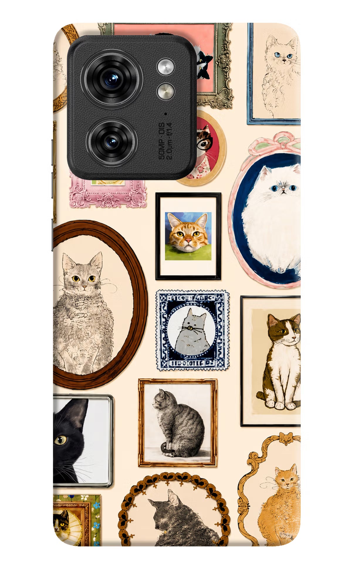Mirror Cats Moto Edge 40 Back Cover - Mirror Cats Moto Edge 40 Back Cover Mirror Cats Moto Edge 40 Back Cover