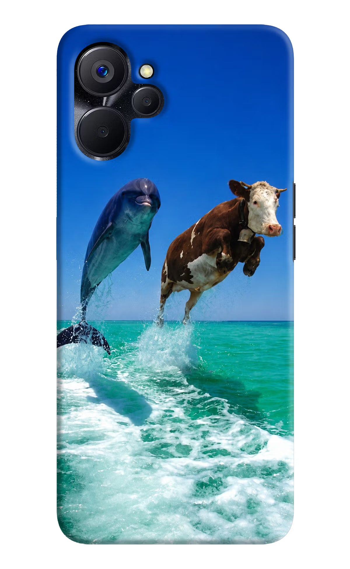 Dolphin vs Cow Realme 9i 5G Back Cover - Dolphin vs Cow Realme 9i 5G Back Cover Dolphin vs Cow Realme 9i 5G Back Cover