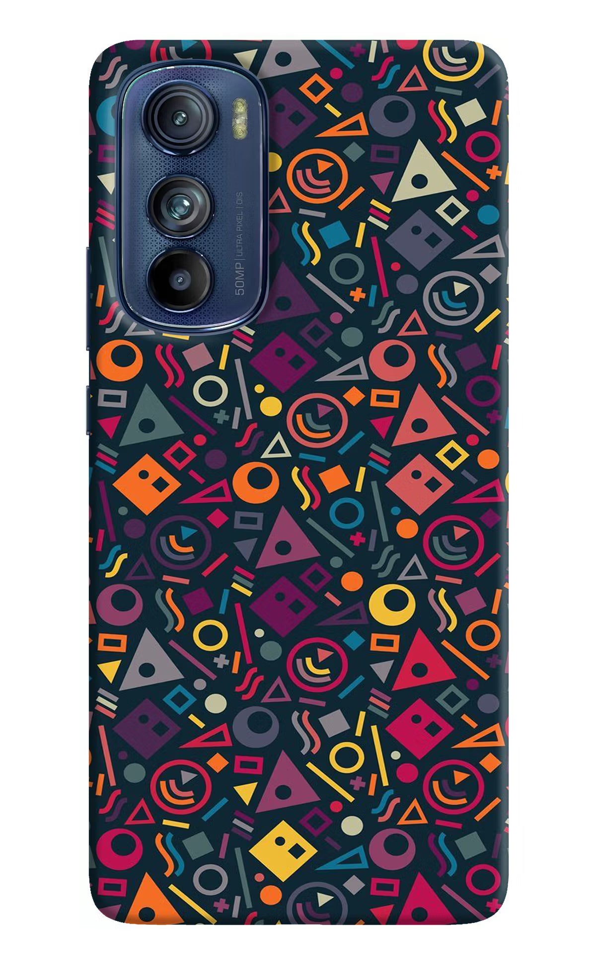Geometric Abstract Moto Edge 30 Hard Case Back Cover by Casekaro