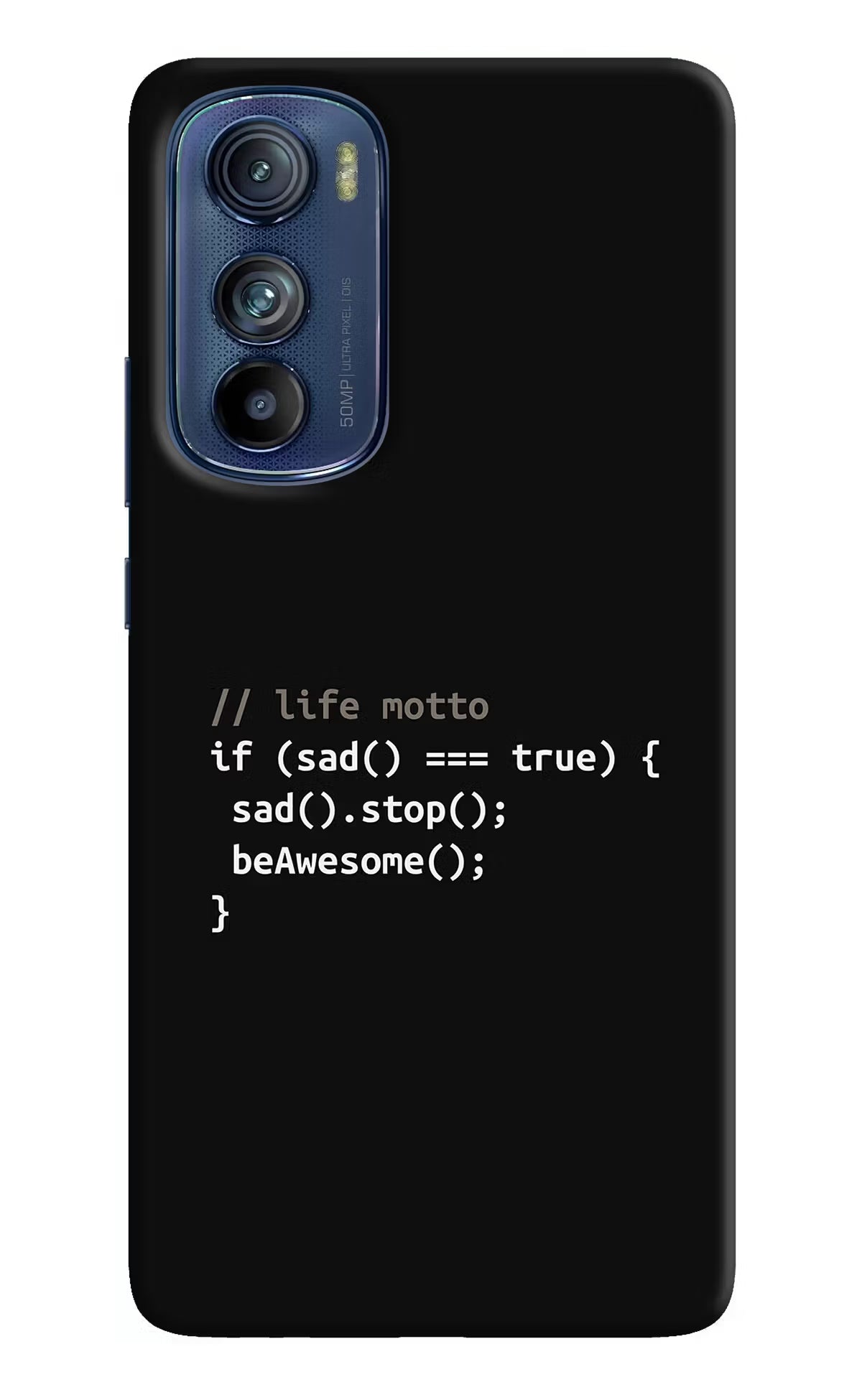 Life Motto Code Moto Edge 30 Hard Case Back Cover by Casekaro
