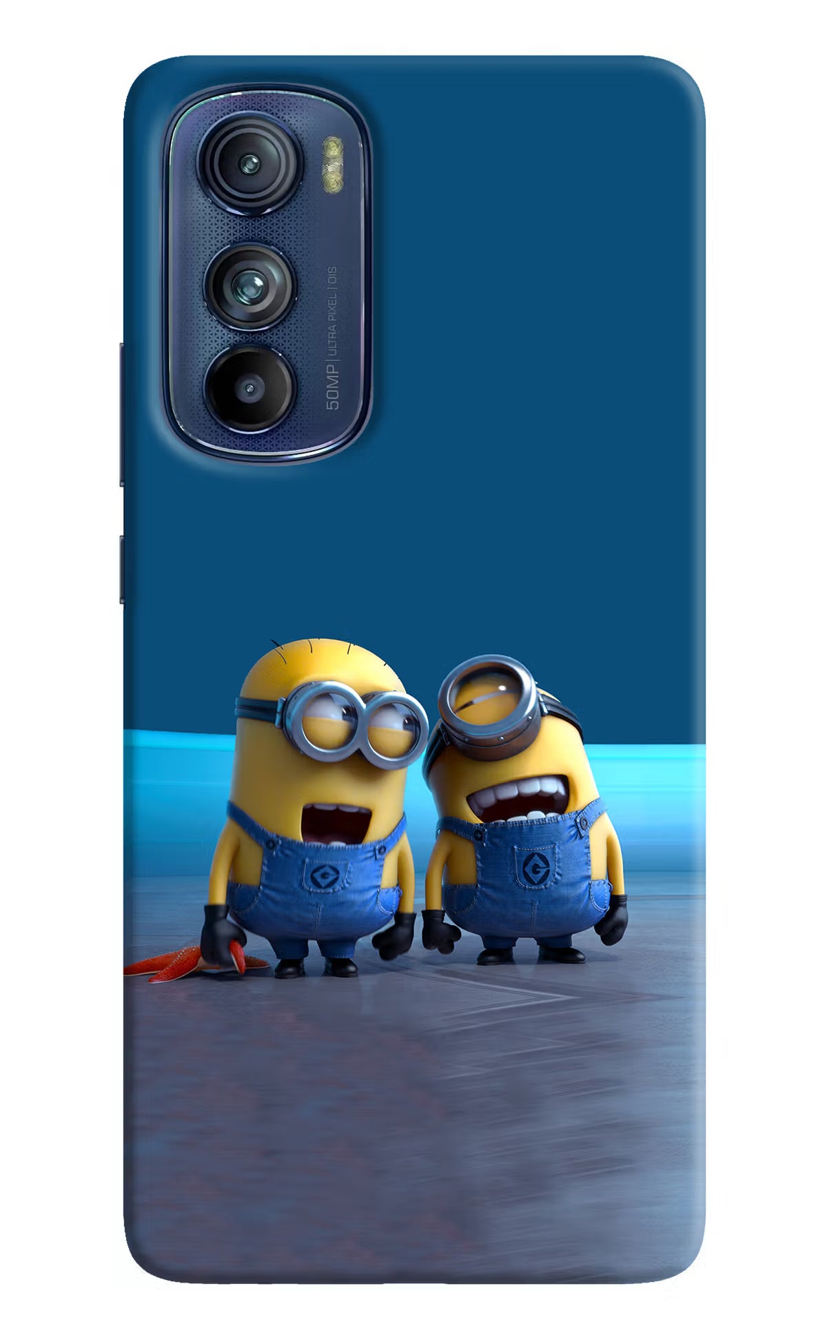 Minion Laughing Moto Edge 30 Back Cover - Minion Laughing Moto Edge 30 Hard Case Back Cover by Casekaro Minion Laughing Moto Edge 30 Hard Case Back Cover by Casekaro
