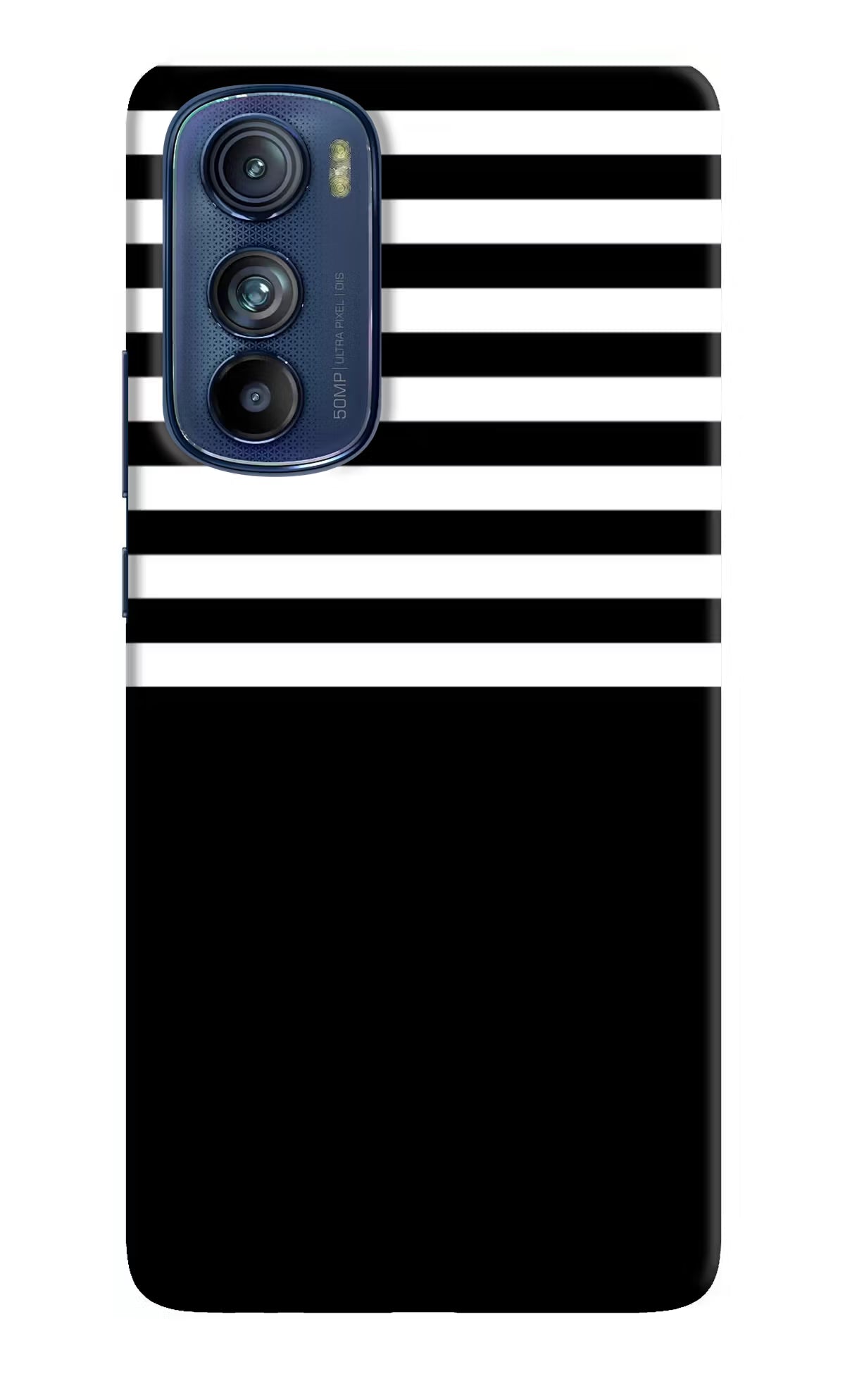 Black and White Print Moto Edge 30 Hard Case Back Cover by Casekaro