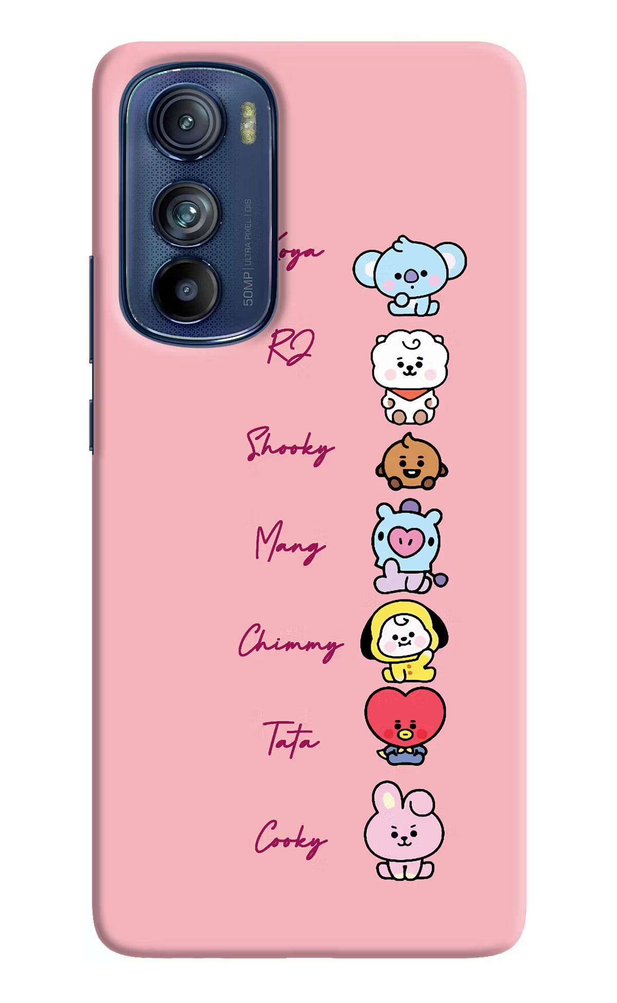 BTS names Moto Edge 30 Hard Case Back Cover by Casekaro