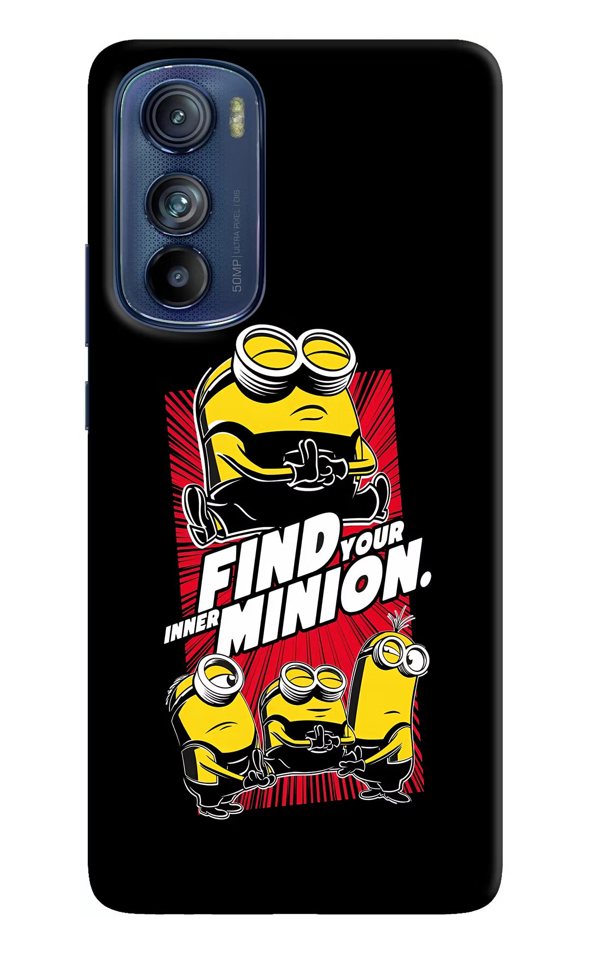 Find your inner Minion Moto Edge 30 Hard Case Back Cover by Casekaro