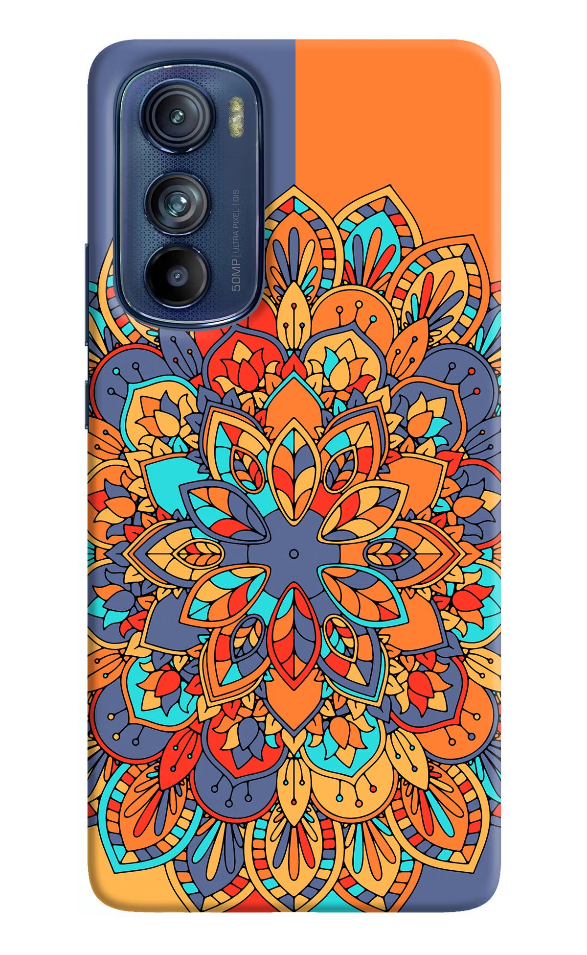 Color Mandala Moto Edge 30 Hard Case Back Cover by Casekaro