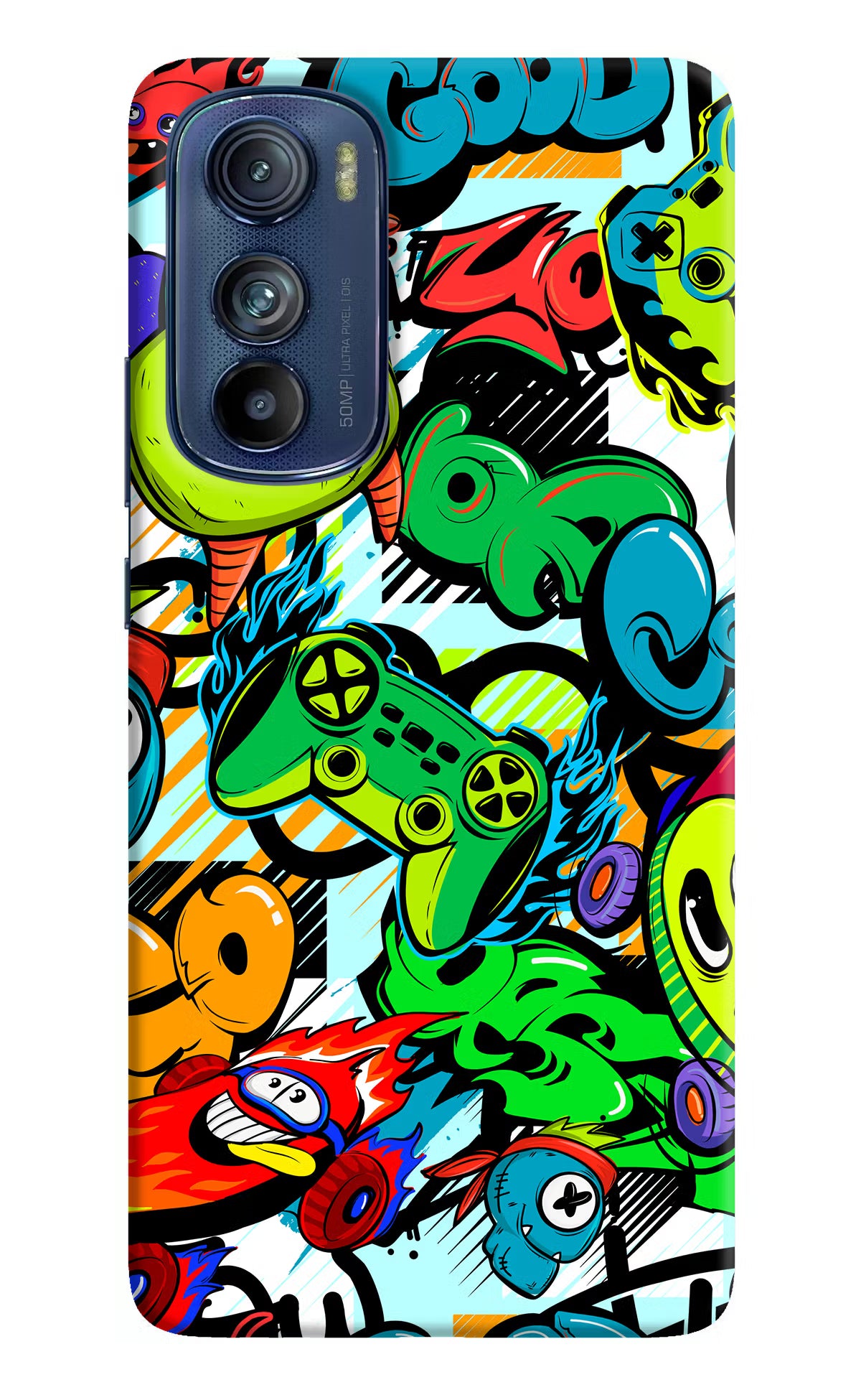 Game Doodle Moto Edge 30 Hard Case Back Cover by Casekaro