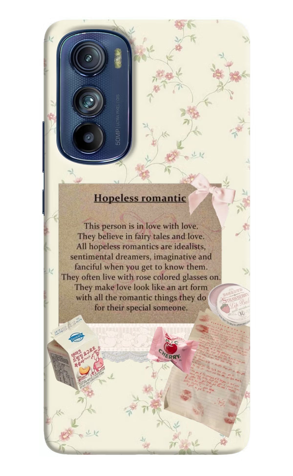 Hopeless Romantic Moto Edge 30 Back Cover - Hopeless Romantic Moto Edge 30 Hard Case Back Cover by Casekaro Hopeless Romantic Moto Edge 30 Hard Case Back Cover by Casekaro