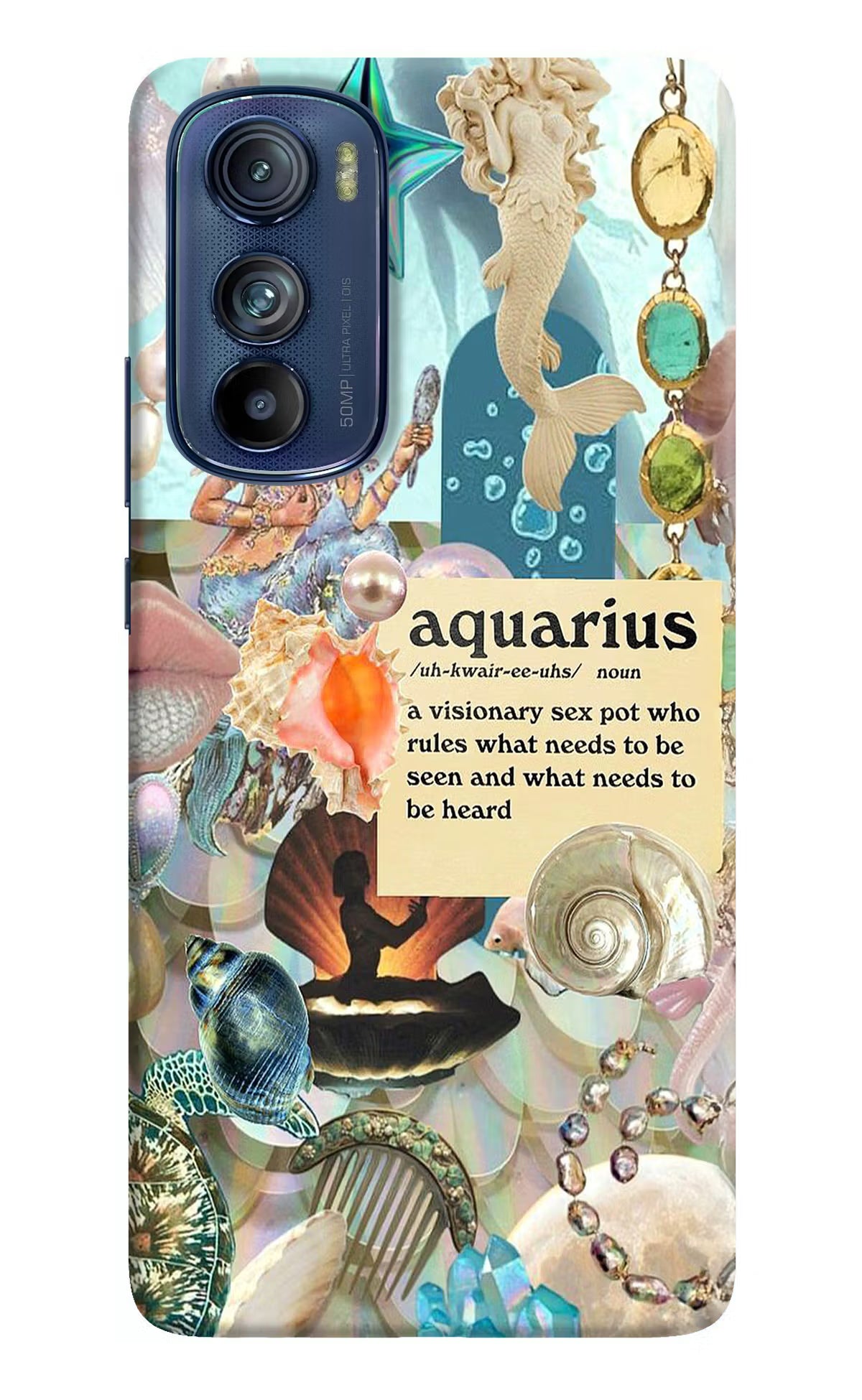 Aquarius Zodiac Moto Edge 30 Back Cover - Aquarius Zodiac Moto Edge 30 Hard Case Back Cover by Casekaro Aquarius Zodiac Moto Edge 30 Hard Case Back Cover by Casekaro