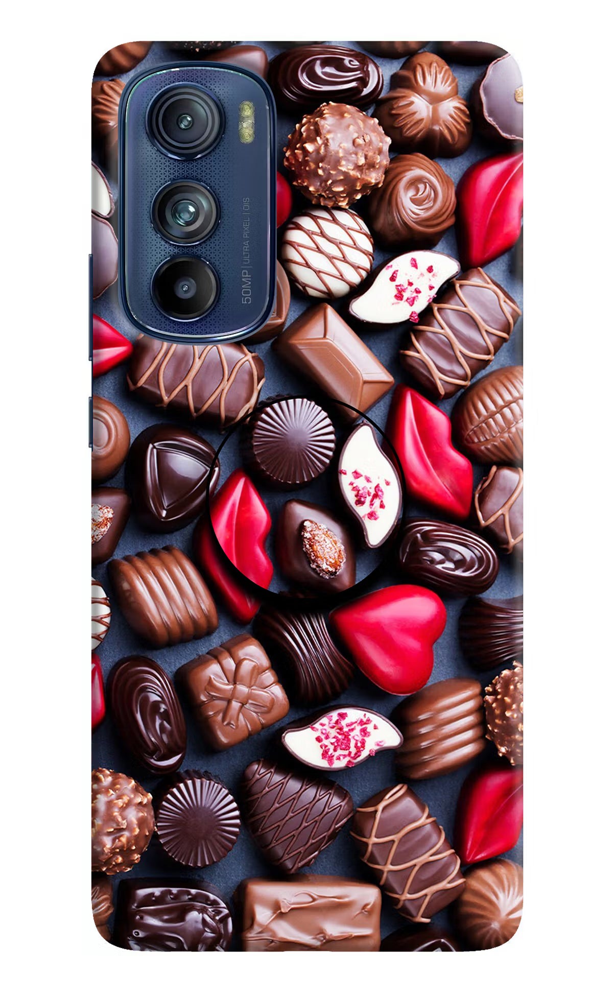 Chocolates Moto Edge 30 Pop Case by Casekaro