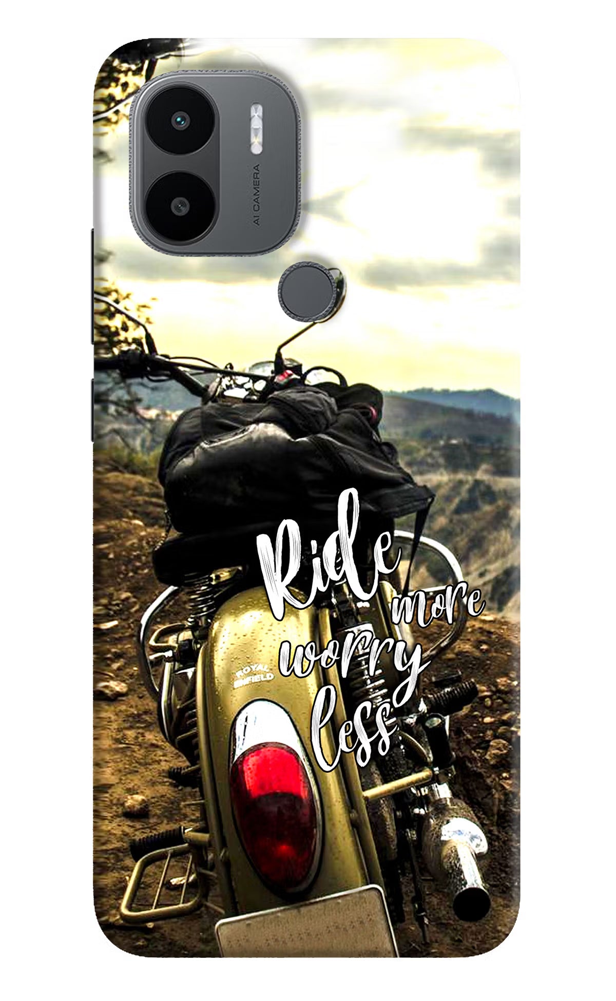 Ride More Worry Less Redmi A1+/A2+ Back Cover - Ride More Worry Less Redmi A1+/A2+ Back Cover Ride More Worry Less Redmi A1+/A2+ Back Cover