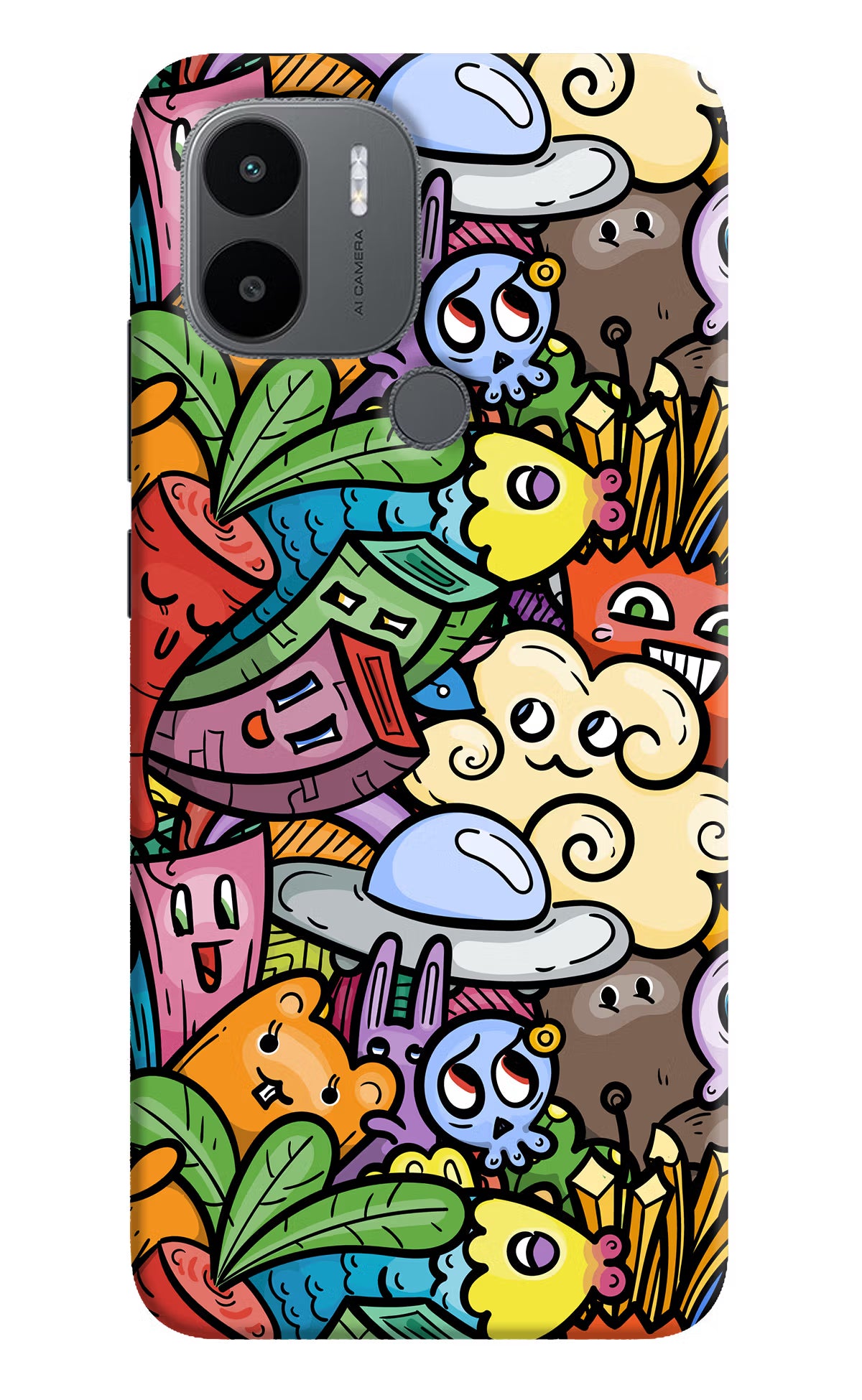 Veggie Doodle Redmi A1+/A2+ Back Cover - Veggie Doodle Redmi A1+/A2+ Back Cover Veggie Doodle Redmi A1+/A2+ Back Cover