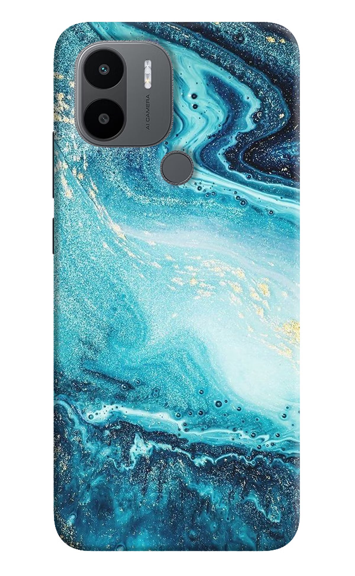 Blue Glitter Marble Redmi A1+/A2+ Back Cover - Blue Glitter Marble Redmi A1+/A2+ Back Cover Blue Glitter Marble Redmi A1+/A2+ Back Cover