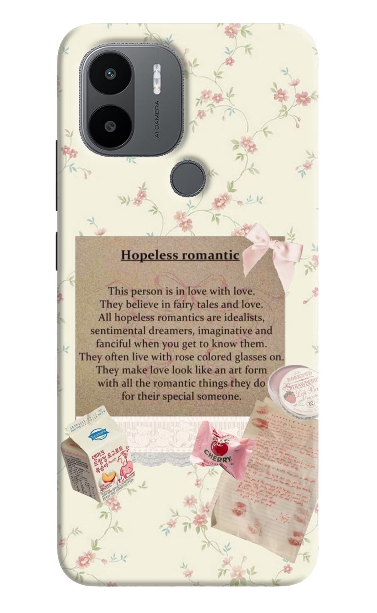 Hopeless Romantic Redmi A1+/A2+ Back Cover - Hopeless Romantic Redmi A1+/A2+ Back Cover Hopeless Romantic Redmi A1+/A2+ Back Cover