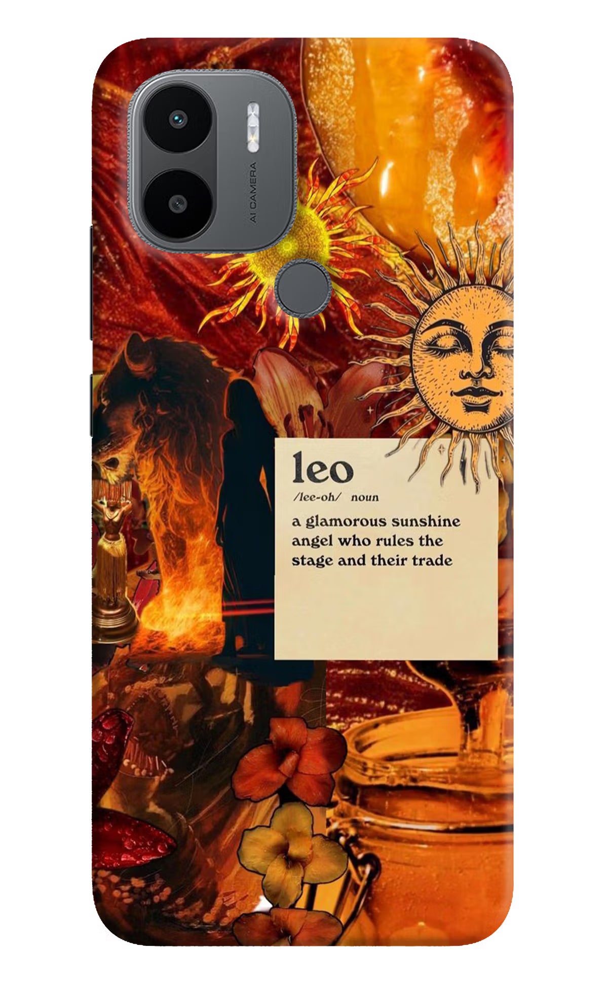 Leo Zodiac Redmi A1+/A2+ Back Cover - Leo Zodiac Redmi A1+/A2+ Hard Case Back Cover by Casekaro Leo Zodiac Redmi A1+/A2+ Hard Case Back Cover by Casekaro
