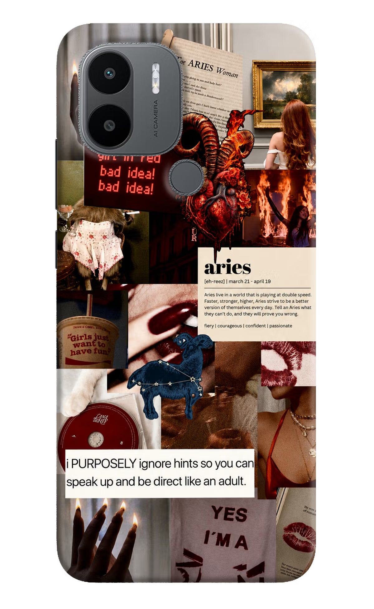 Zodiac Aries Redmi A1+/A2+ Back Cover - Zodiac Aries Redmi A1+/A2+ Back Cover Zodiac Aries Redmi A1+/A2+ Back Cover