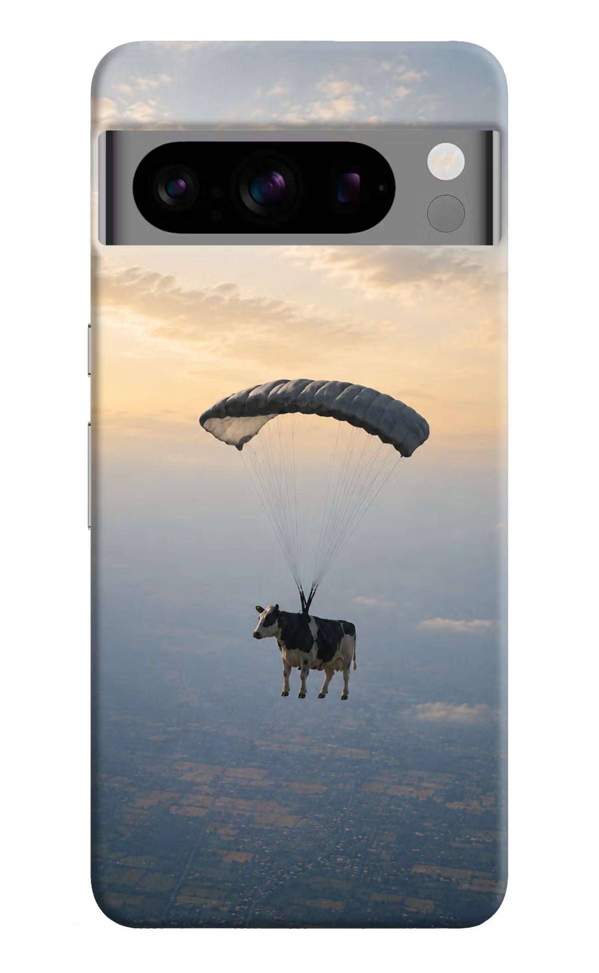 Skydiving Cow Google Pixel 8 Pro Back Cover - Skydiving Cow Google Pixel 8 Pro Back Cover Skydiving Cow Google Pixel 8 Pro Back Cover