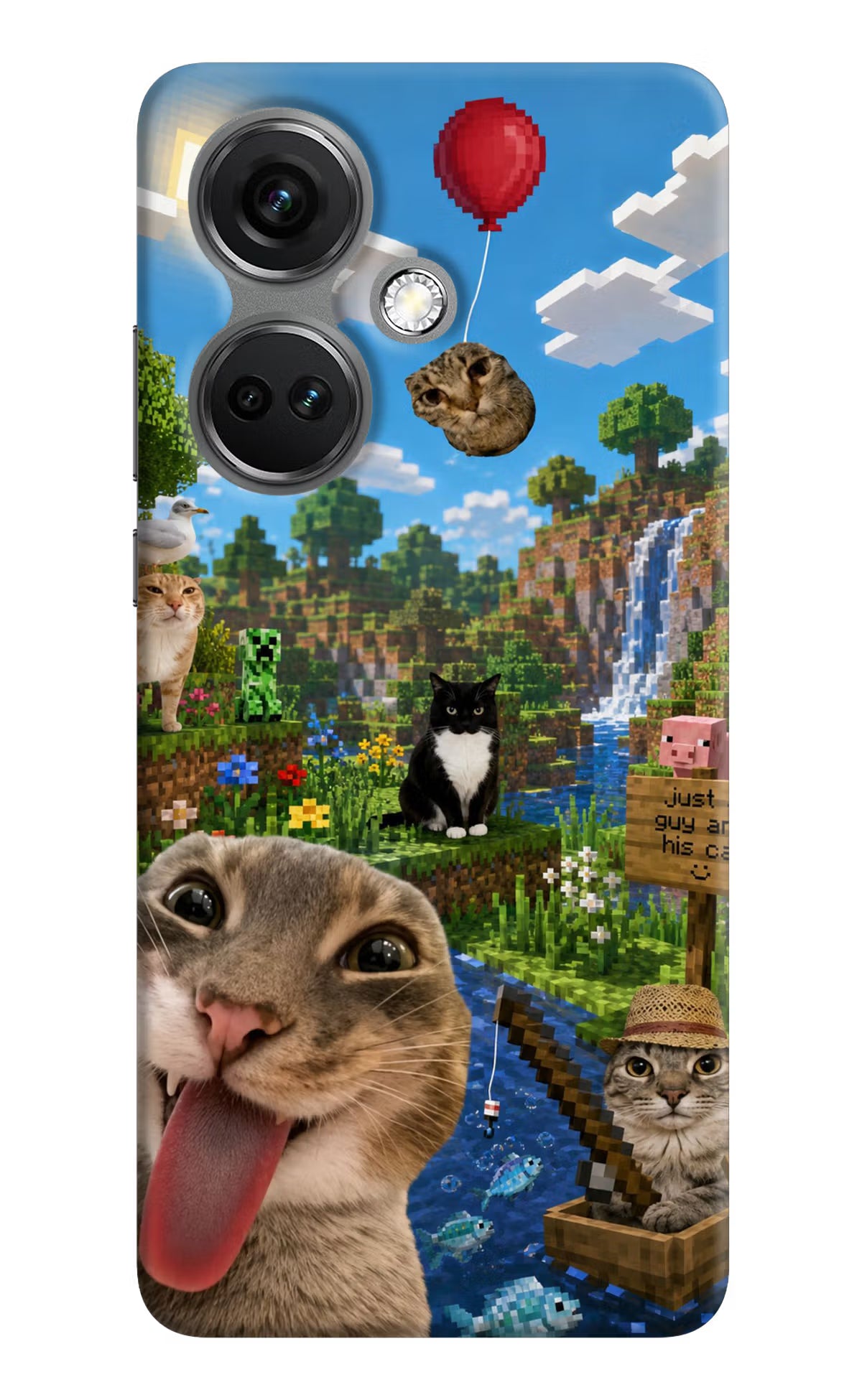 Minecraft Cat Chaos OnePlus Nord CE 3 5G Back Cover - Minecraft Cat Chaos OnePlus Nord CE 3 5G Back Cover Minecraft Cat Chaos OnePlus Nord CE 3 5G Back Cover