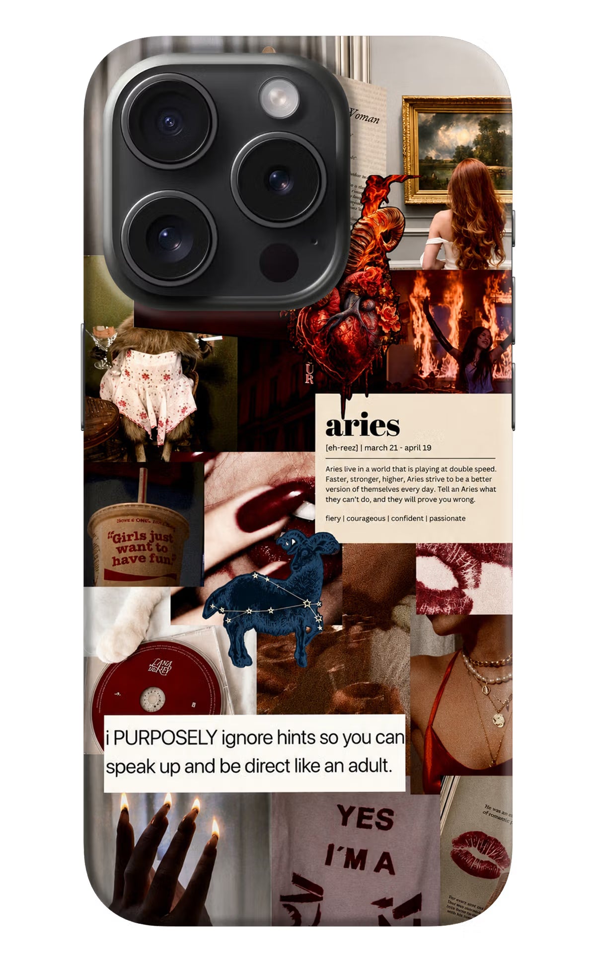 Zodiac Aries iPhone 15 Pro Max Back Cover - Zodiac Aries iPhone 15 Pro Max Back Cover Zodiac Aries iPhone 15 Pro Max Back Cover