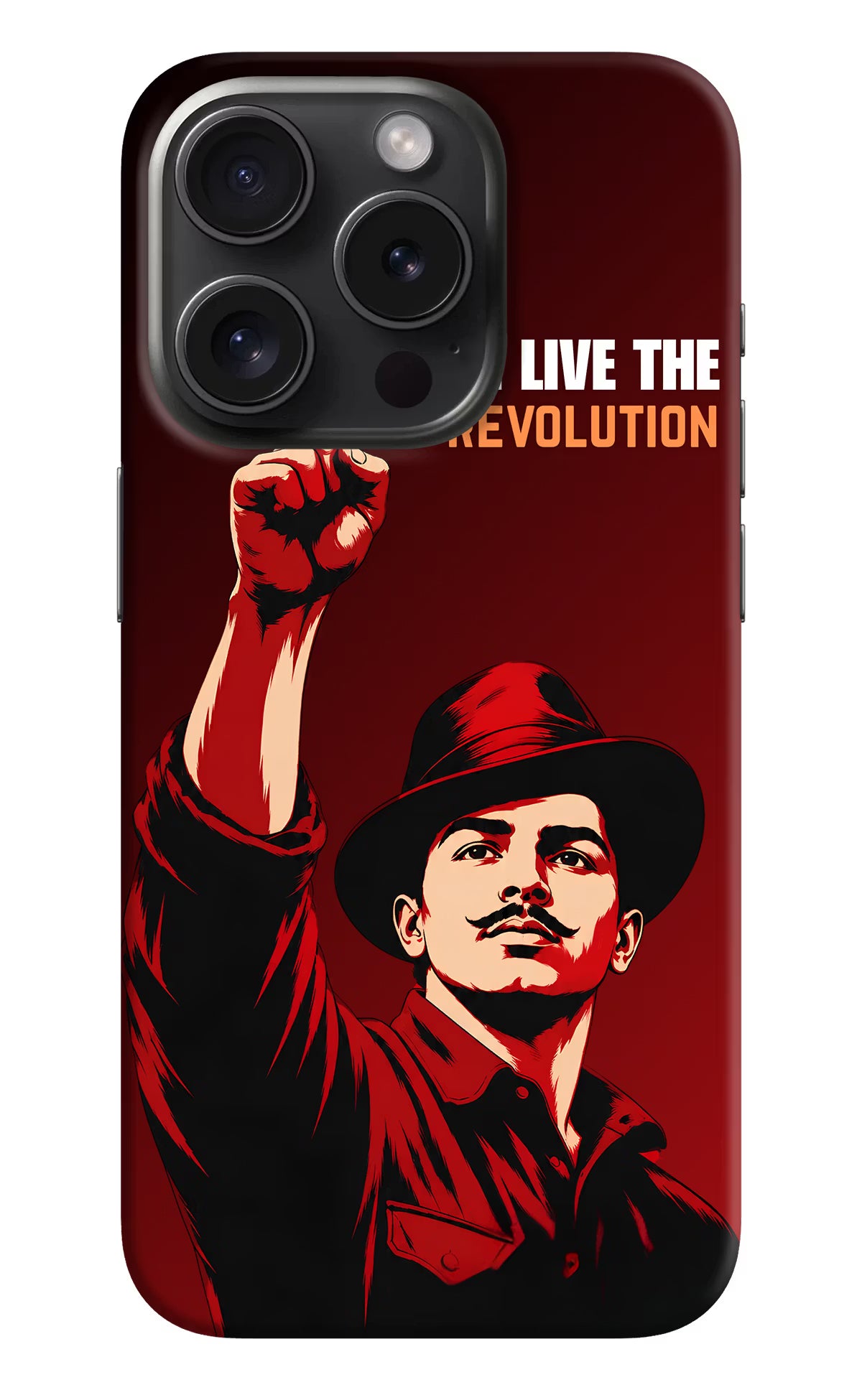 Bhagat Singh Revolution iPhone 15 Pro Max Back Cover - Bhagat Singh Revolution iPhone 15 Pro Max Back Cover Bhagat Singh Revolution iPhone 15 Pro Max Back Cover