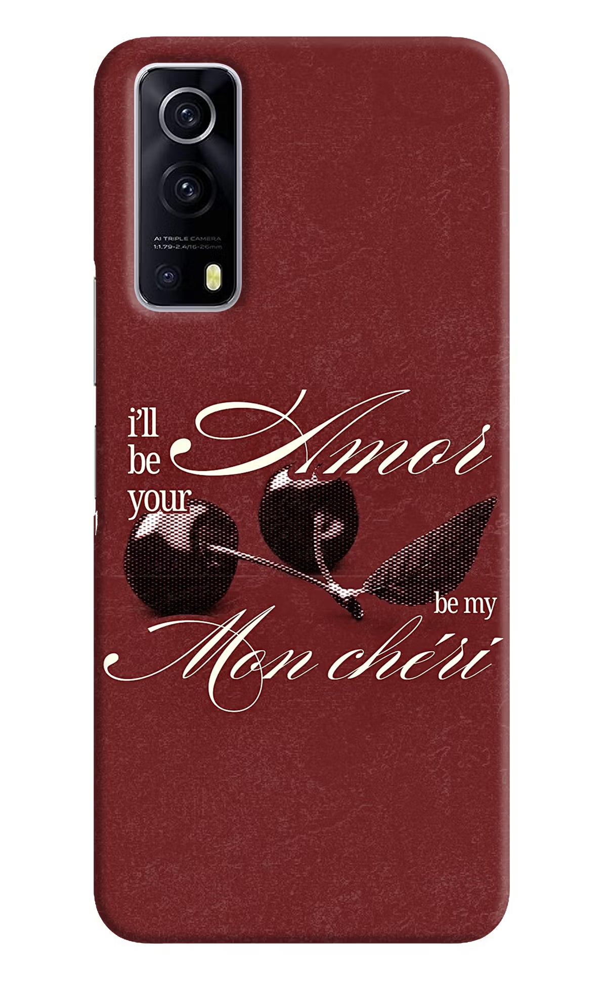 Velvet Cherry iQOO Z3 5G Back Cover - Velvet Cherry iQOO Z3 5G Back Cover Velvet Cherry iQOO Z3 5G Back Cover