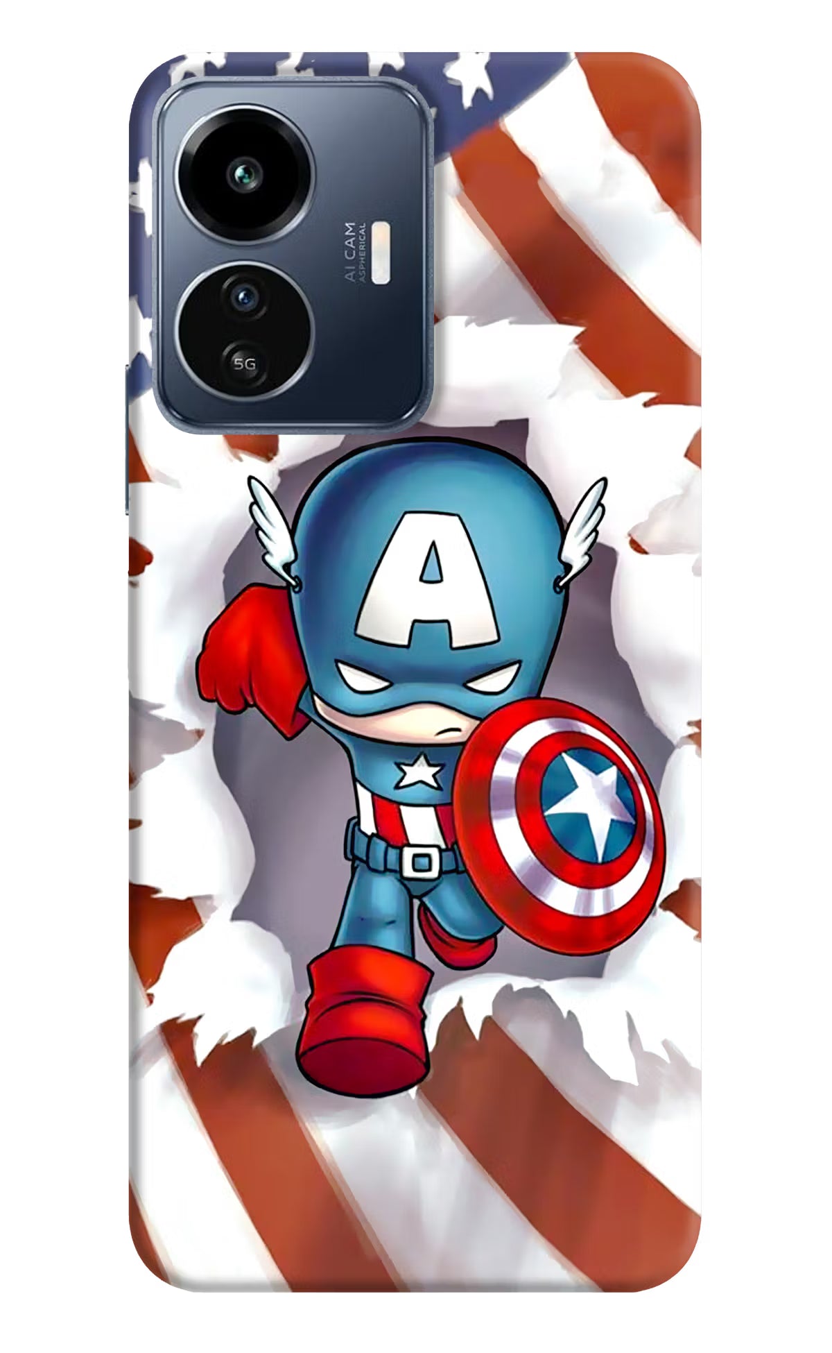 Captain America IQOO Z6 Lite 5G Back Cover - Captain America IQOO Z6 Lite 5G Back Cover Captain America IQOO Z6 Lite 5G Back Cover