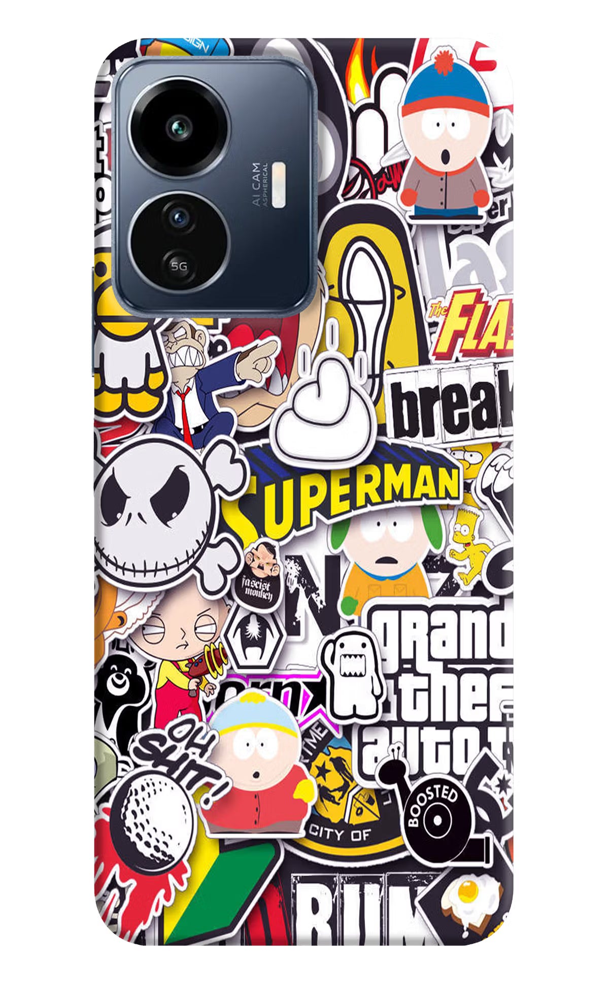 Sticker Bomb IQOO Z6 Lite 5G Back Cover - Sticker Bomb IQOO Z6 Lite 5G Back Cover Sticker Bomb IQOO Z6 Lite 5G Back Cover