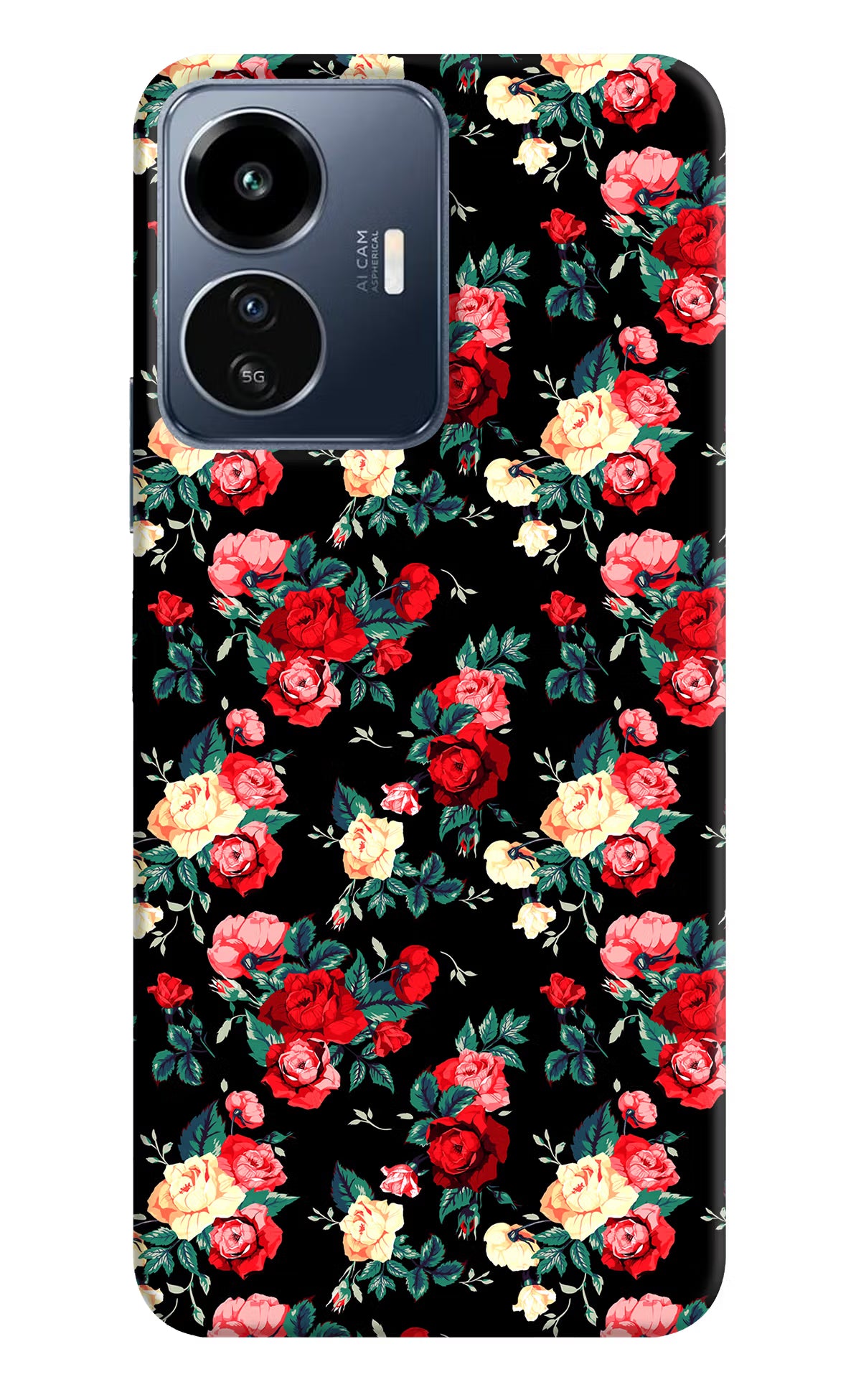 Rose Pattern IQOO Z6 Lite 5G Back Cover - Rose Pattern IQOO Z6 Lite 5G Back Cover Rose Pattern IQOO Z6 Lite 5G Back Cover
