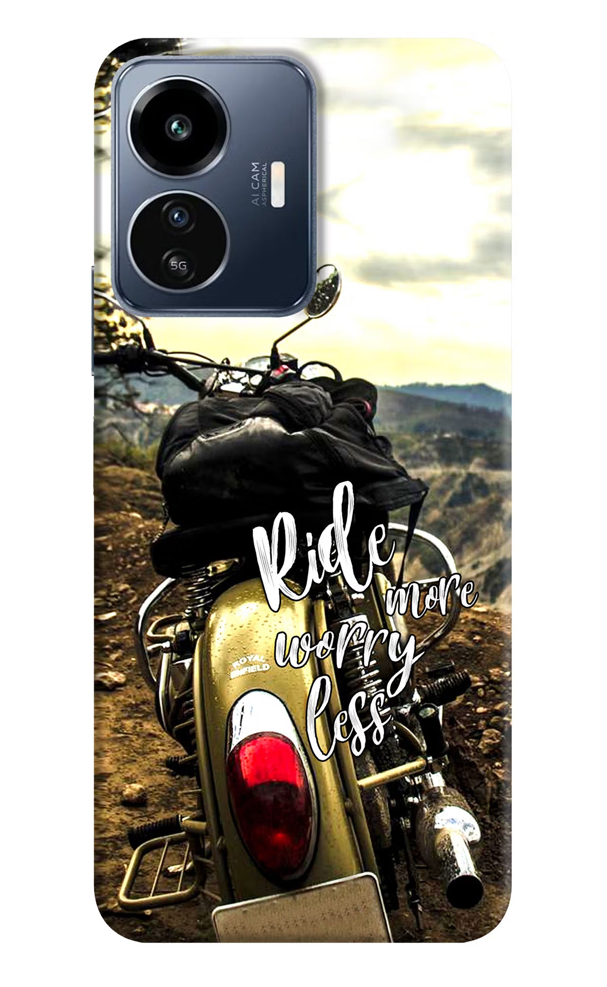 Ride More Worry Less IQOO Z6 Lite 5G Back Cover - Ride More Worry Less IQOO Z6 Lite 5G Back Cover Ride More Worry Less IQOO Z6 Lite 5G Back Cover