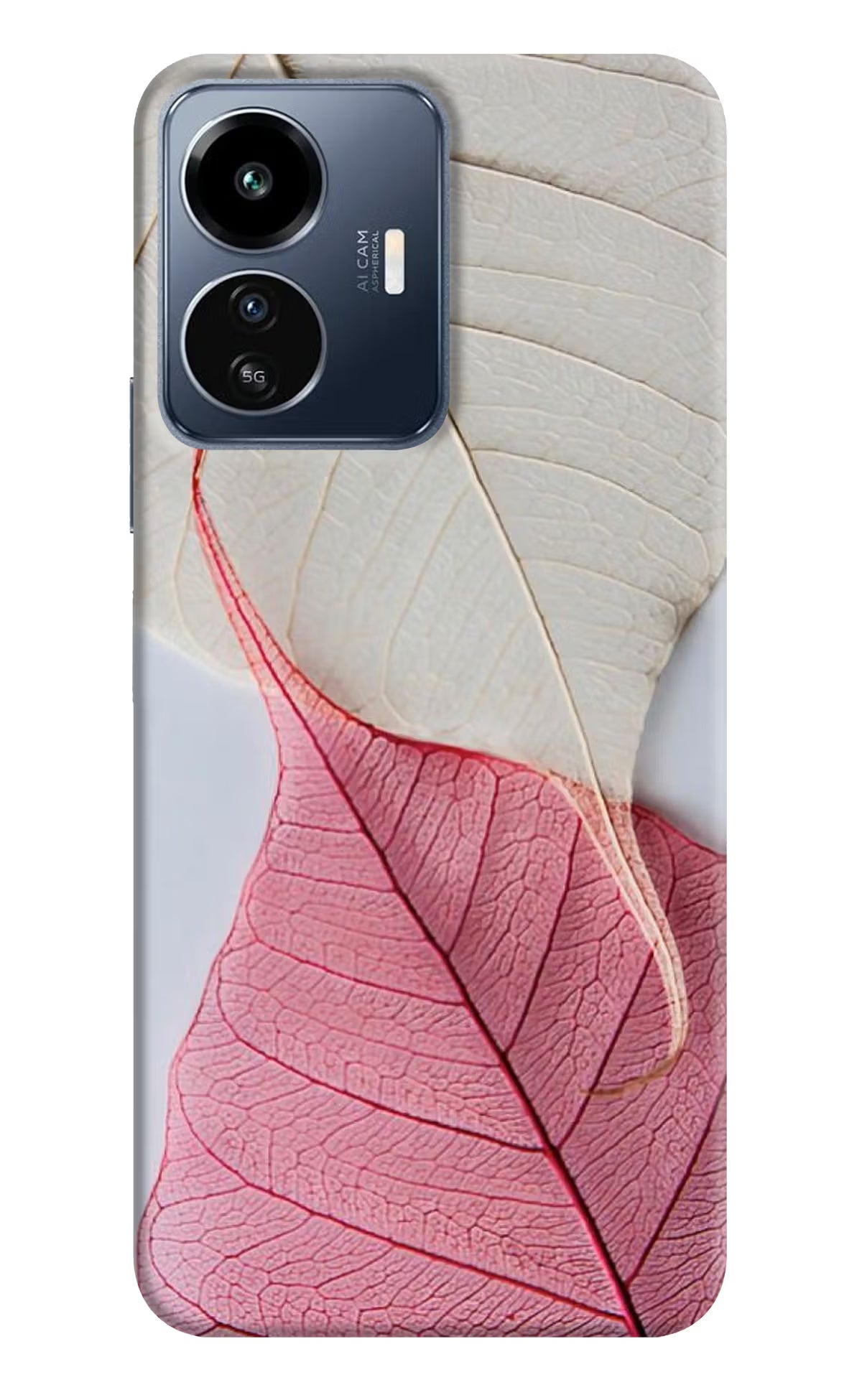 White Pink Leaf IQOO Z6 Lite 5G Back Cover - White Pink Leaf IQOO Z6 Lite 5G Back Cover White Pink Leaf IQOO Z6 Lite 5G Back Cover