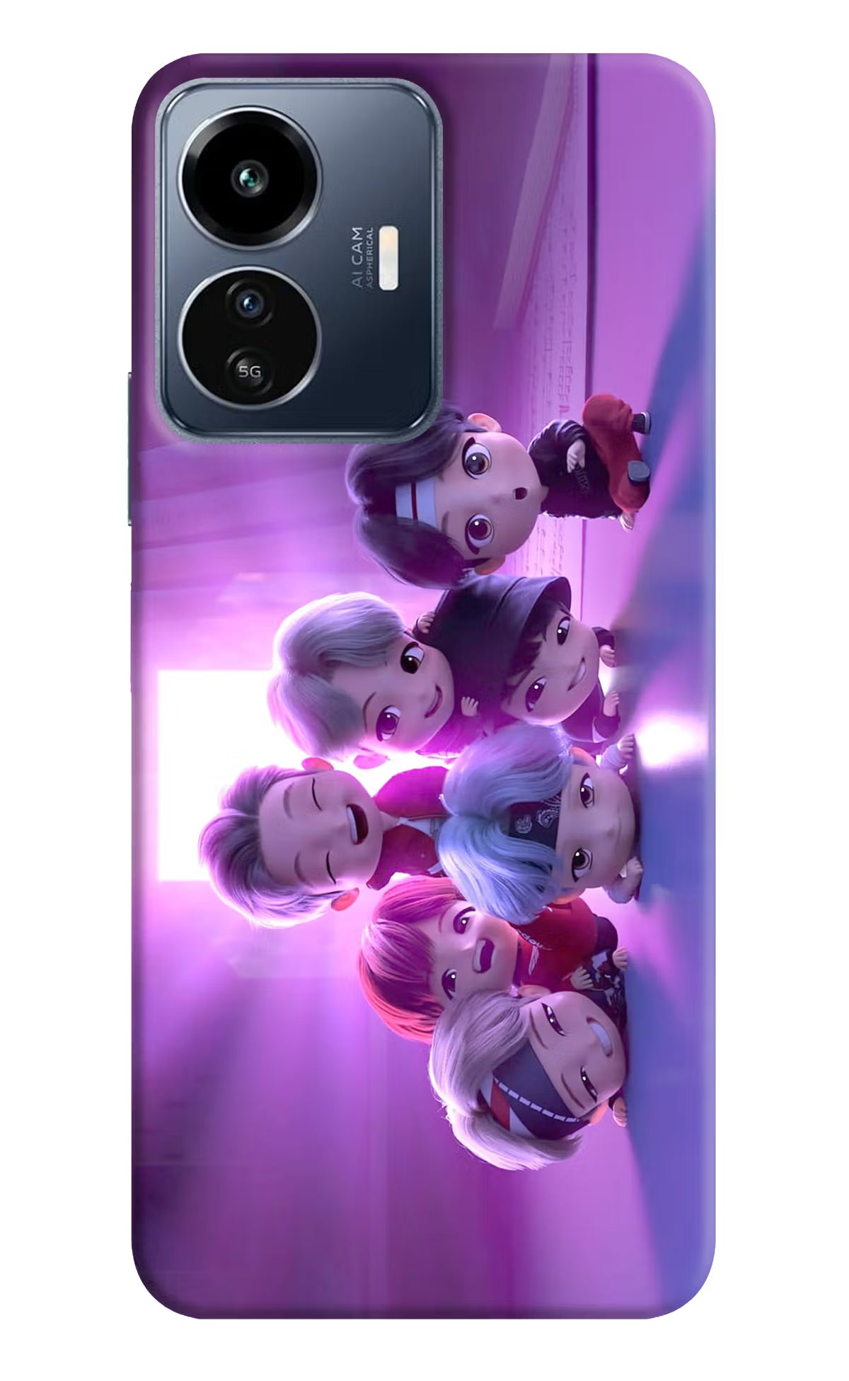 BTS Chibi IQOO Z6 Lite 5G Back Cover - BTS Chibi IQOO Z6 Lite 5G Back Cover BTS Chibi IQOO Z6 Lite 5G Back Cover