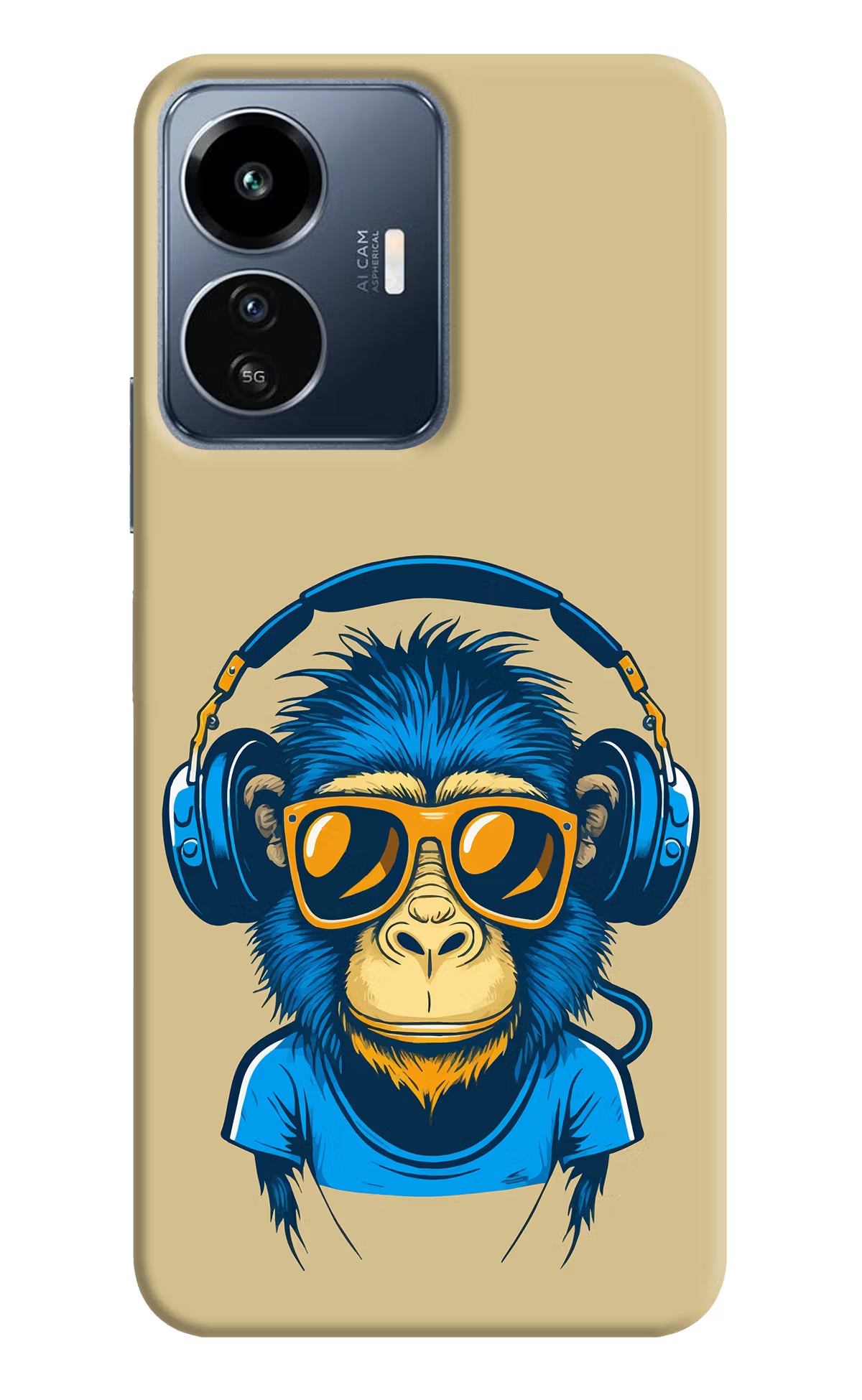 Monkey Headphone IQOO Z6 Lite 5G Back Cover - Monkey Headphone IQOO Z6 Lite 5G Back Cover Monkey Headphone IQOO Z6 Lite 5G Back Cover