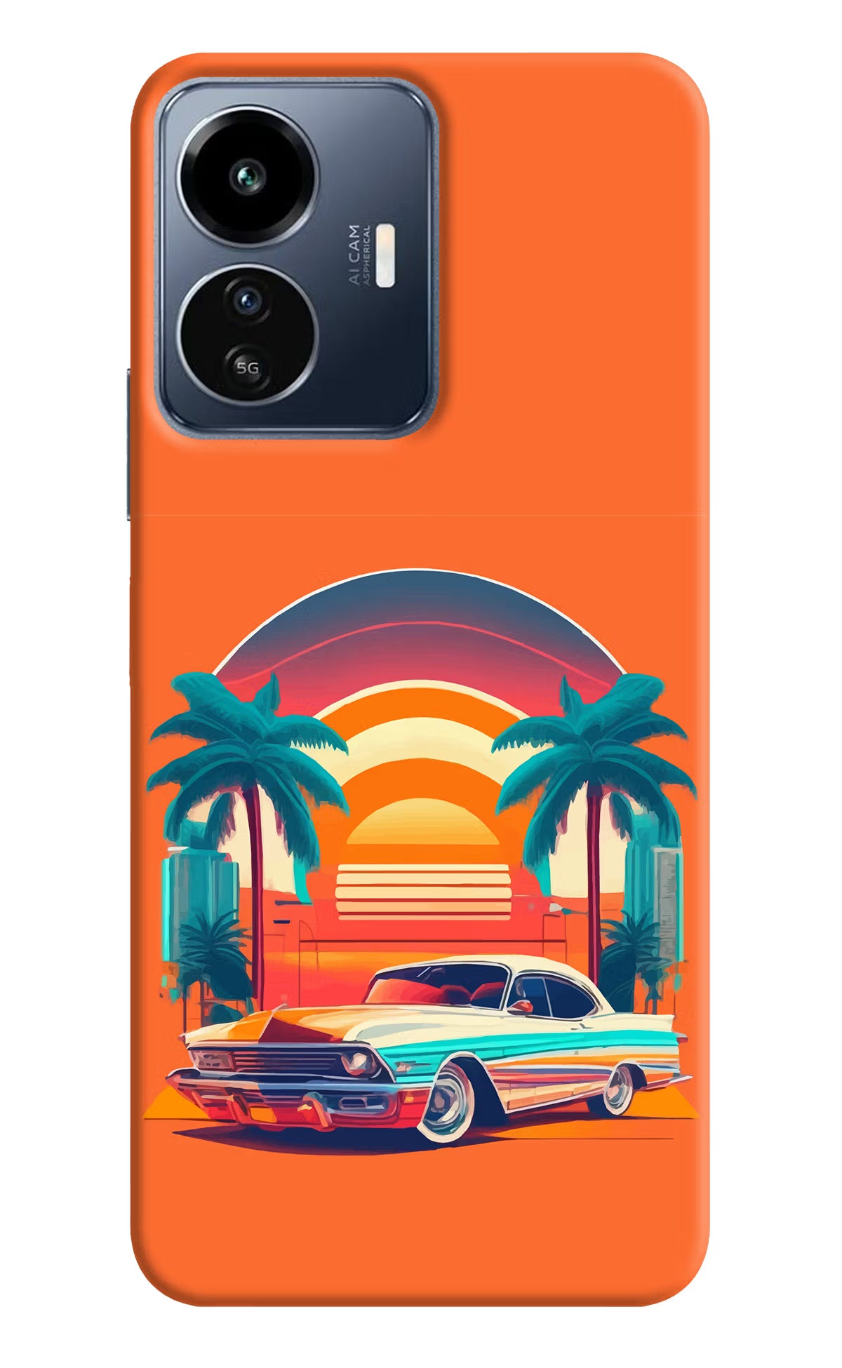 Palm Drive 80s IQOO Z6 Lite 5G Back Cover - Palm Drive 80s IQOO Z6 Lite 5G Back Cover Palm Drive 80s IQOO Z6 Lite 5G Back Cover