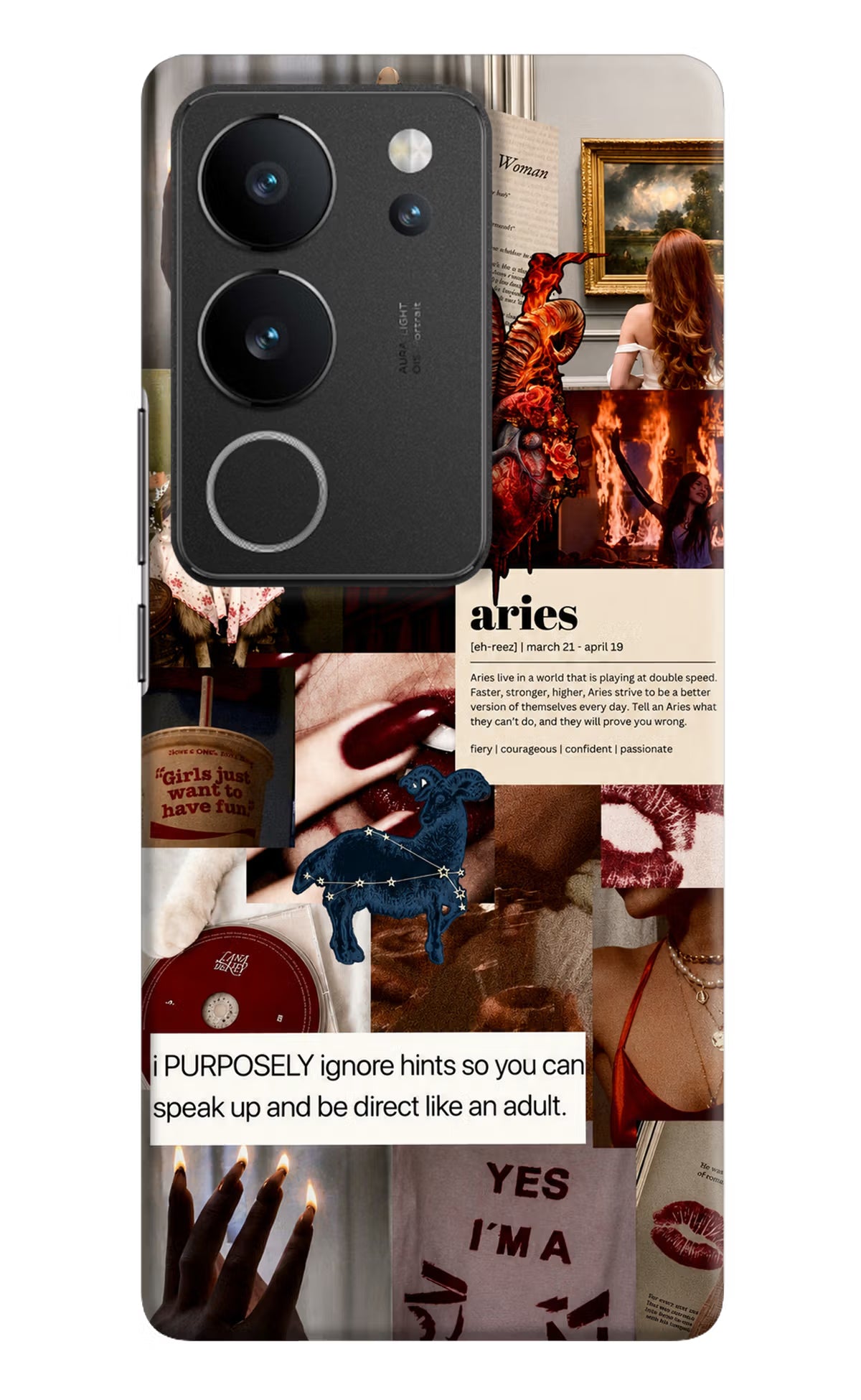 Zodiac Aries Vivo V29/V29 Pro Back Cover - Zodiac Aries Vivo V29/V29 Pro Back Cover Zodiac Aries Vivo V29/V29 Pro Back Cover