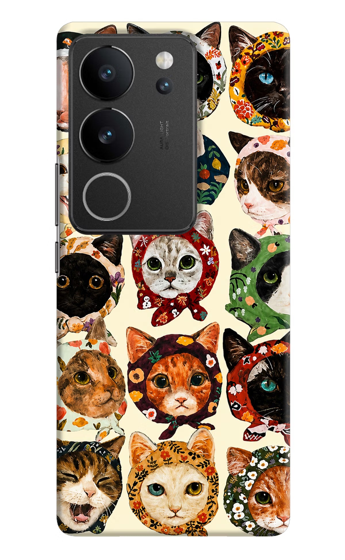 Cool Cat Vivo V29/V29 Pro Back Cover - Cool Cat Vivo V29/V29 Pro Back Cover Cool Cat Vivo V29/V29 Pro Back Cover